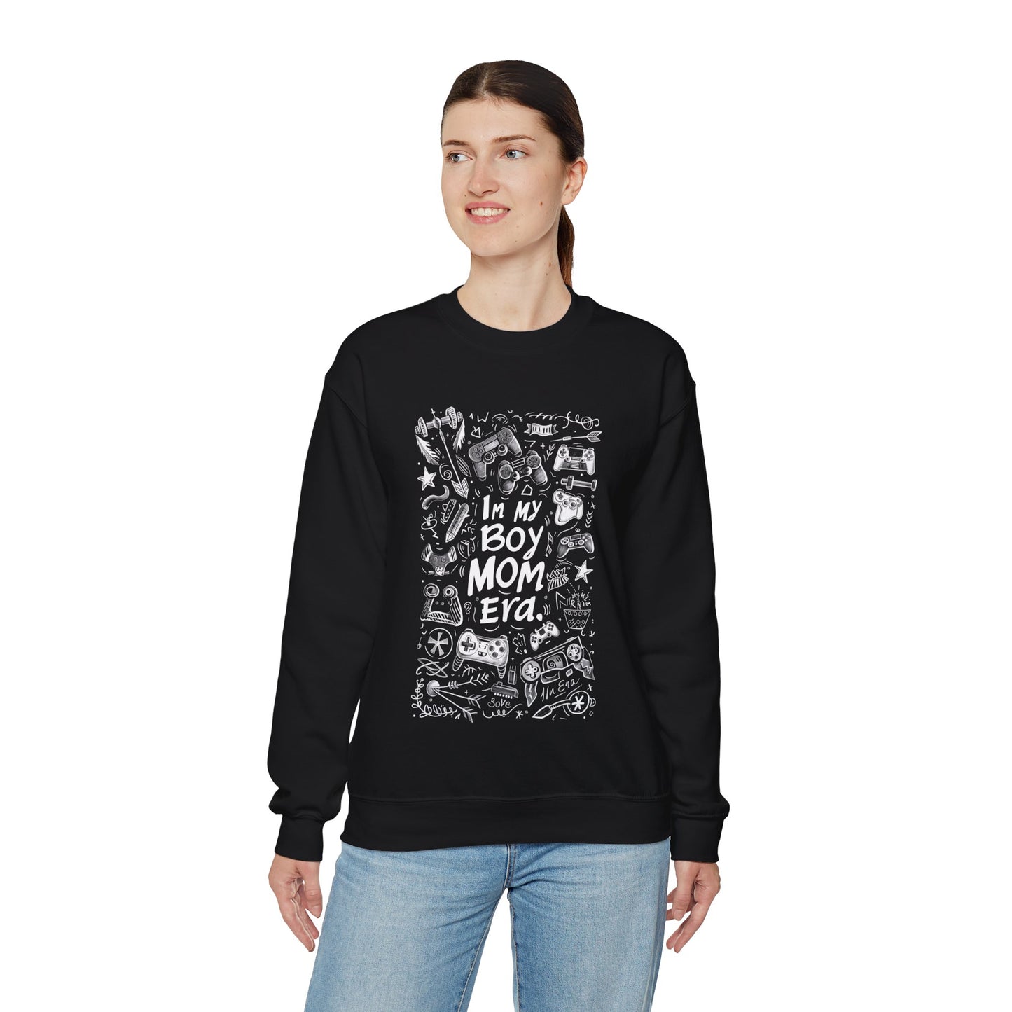 Unisex Heavy Blend™ Crewneck Sweatshirt - In My Boy Mom Era - Gamer
