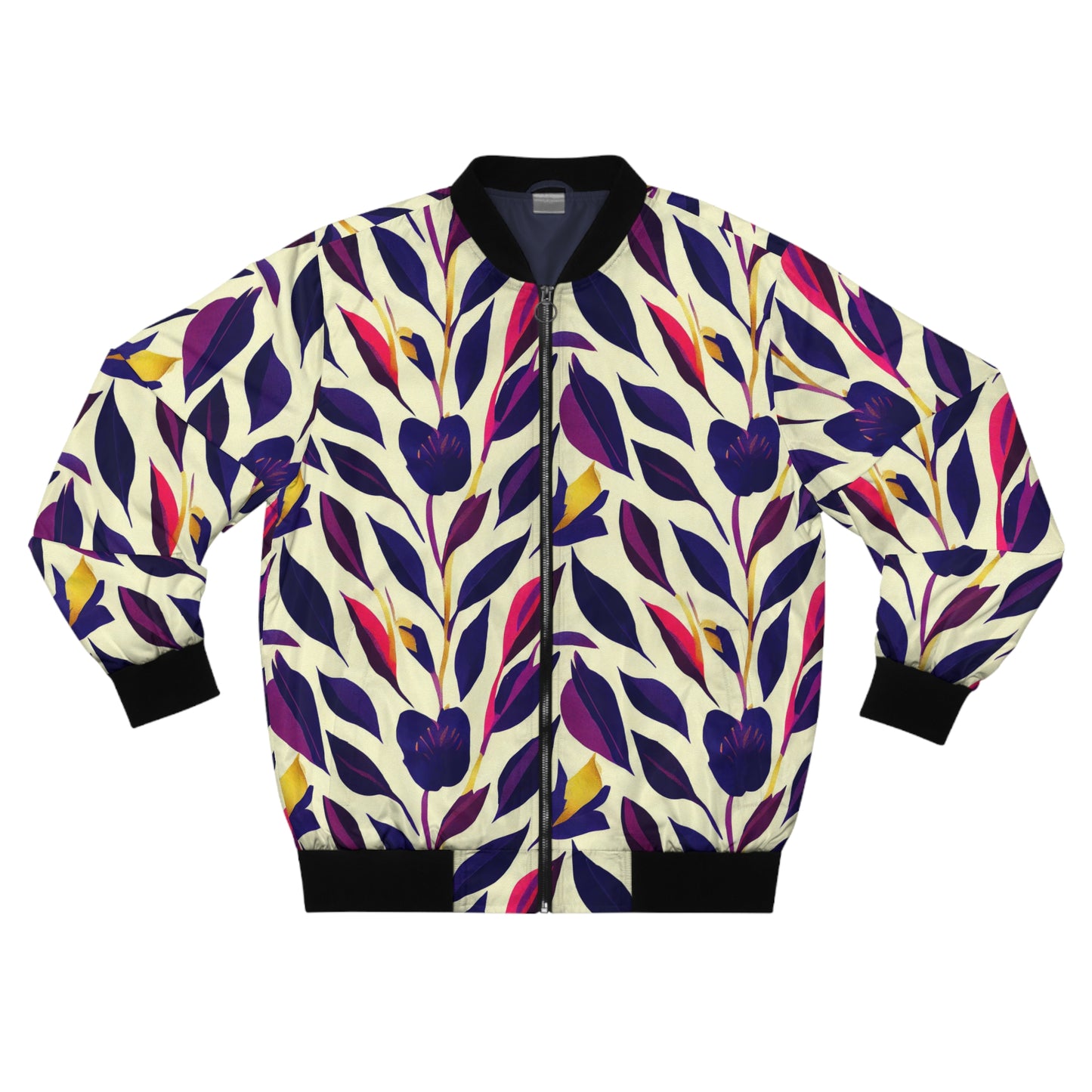 Men's Bomber Jacket - Violet Flourish Damask