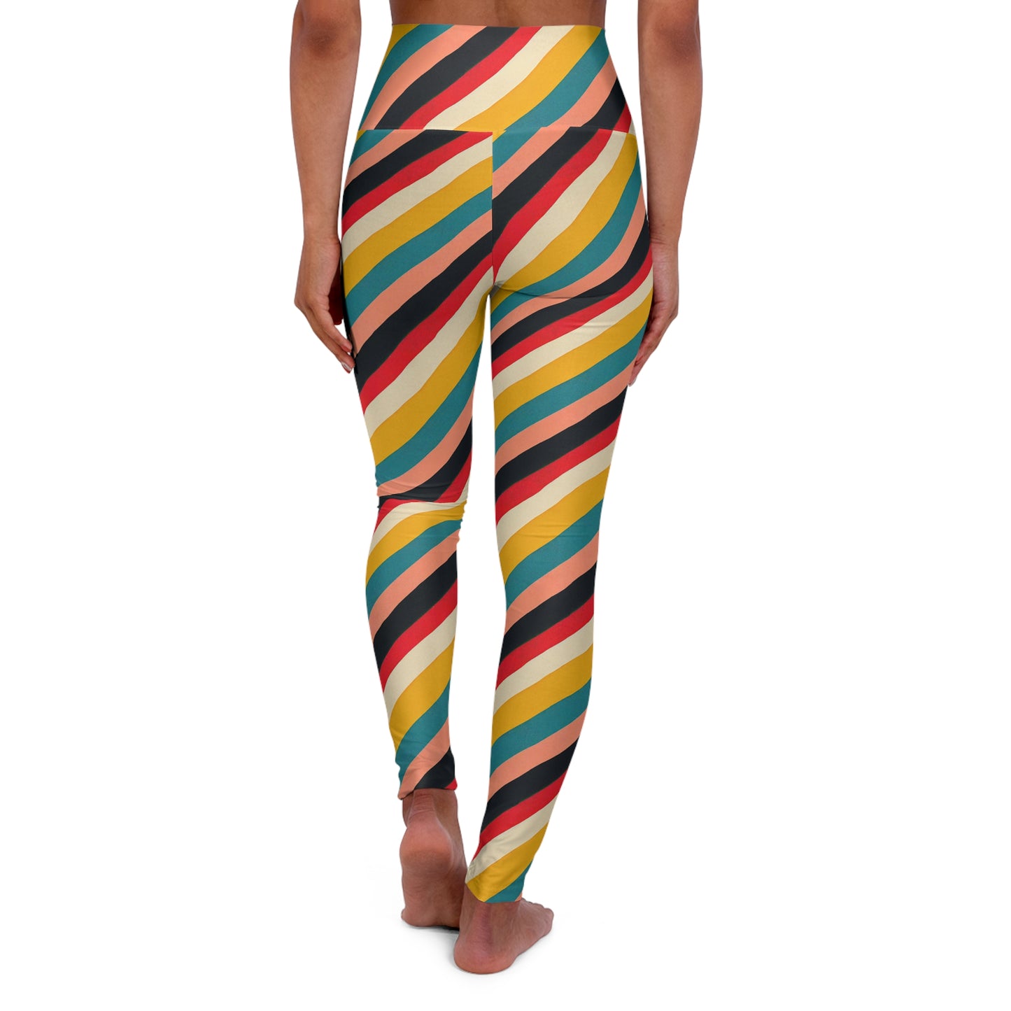 High Waisted Leggings - Oblique Spectrum