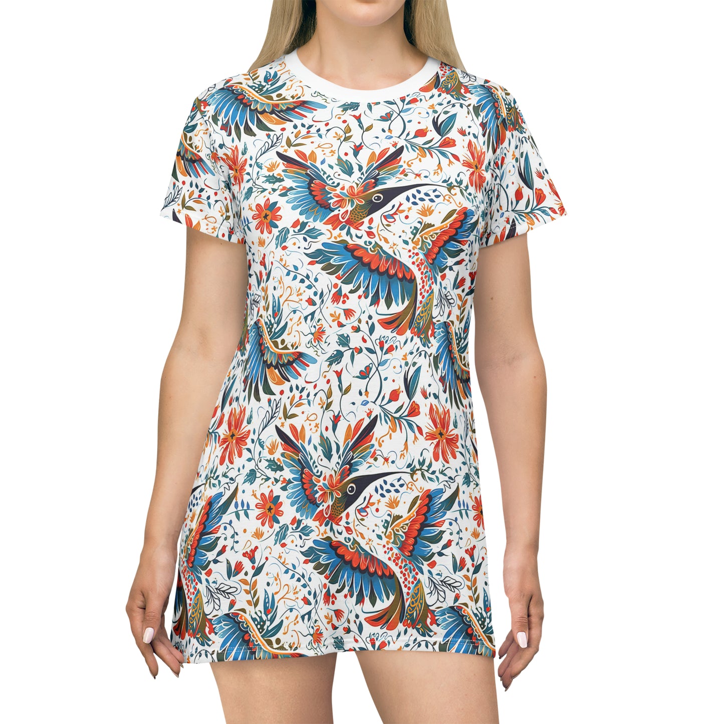 TShirt Dress - Colibri Abstract
