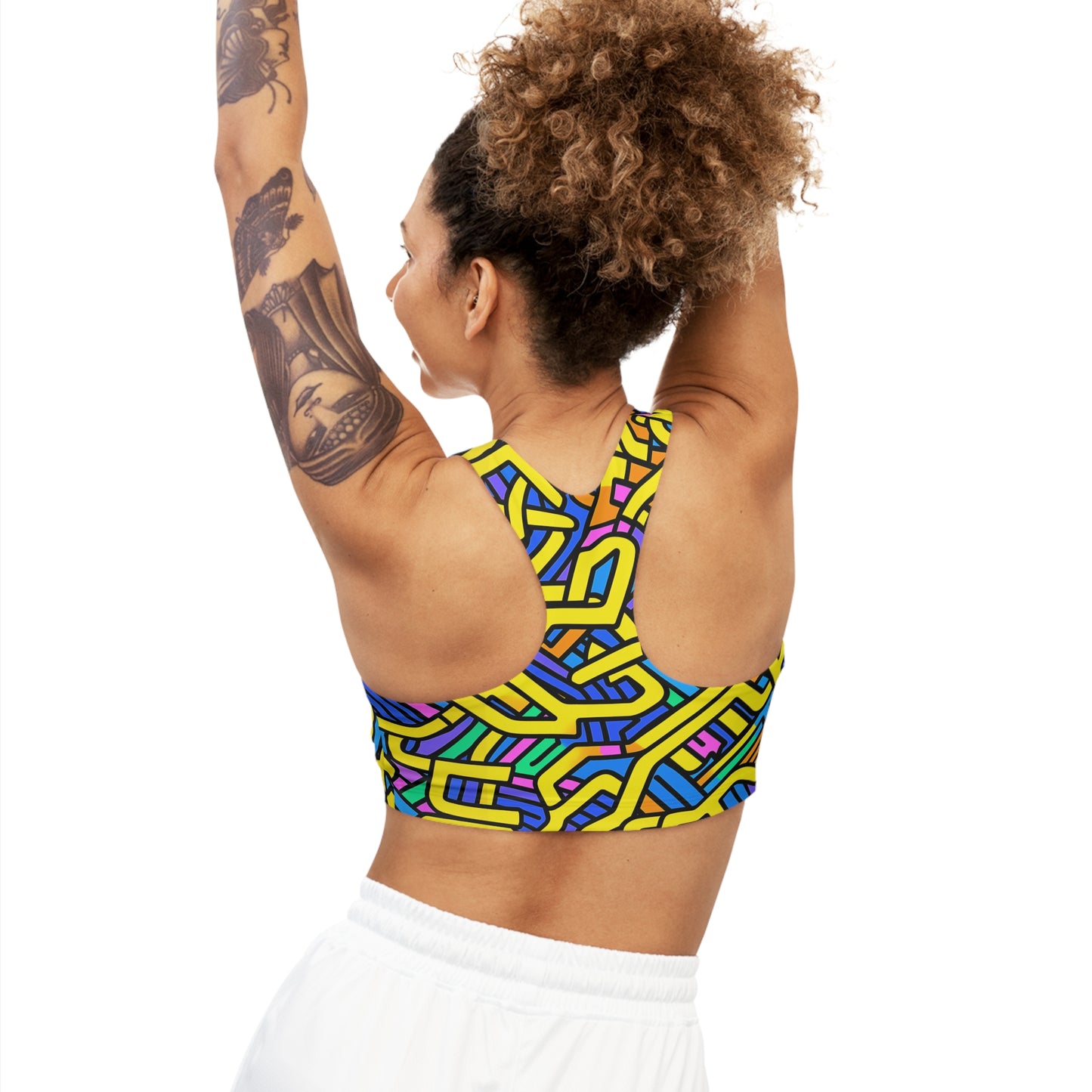 Sports Bra - Bouquet NewYork Stripes