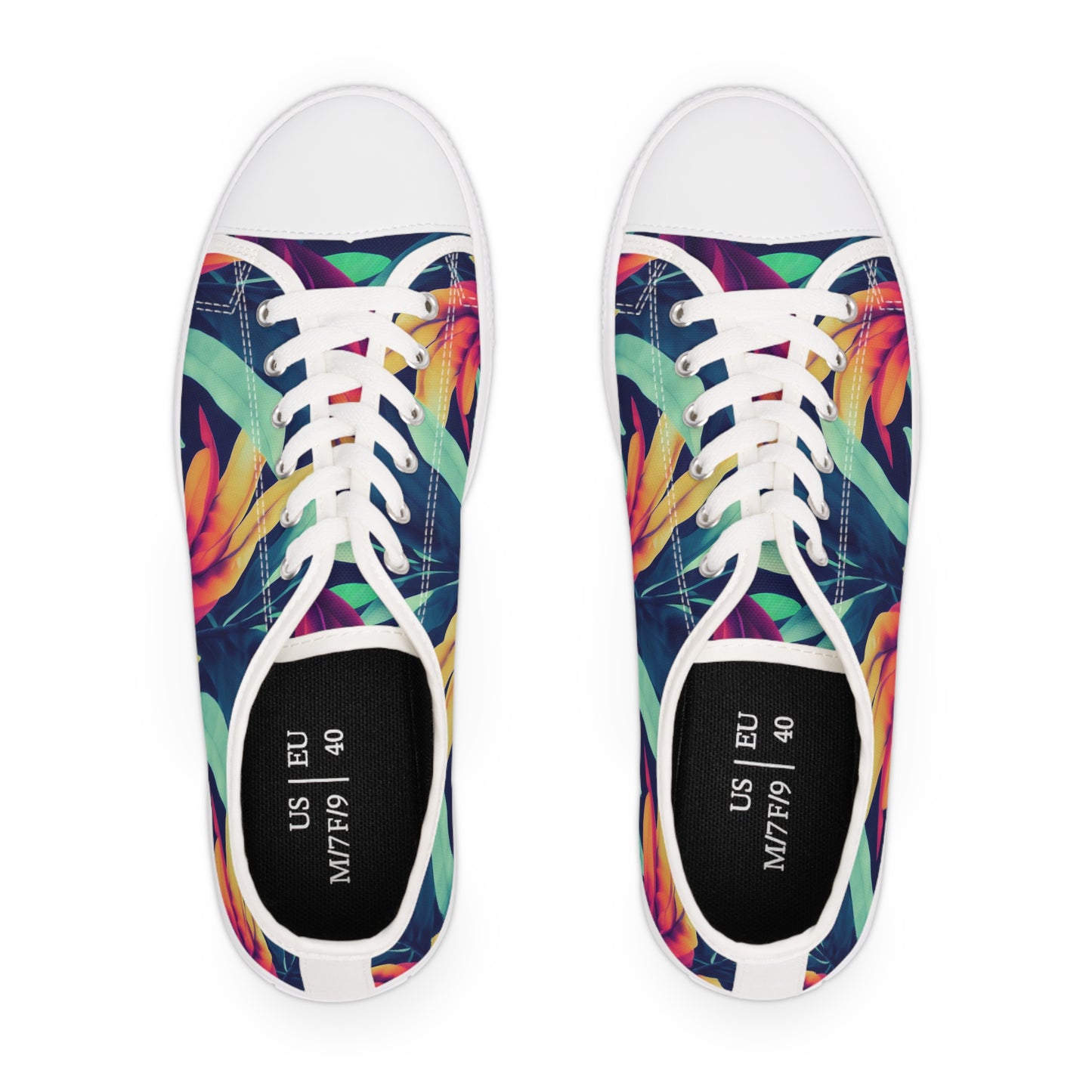 Women's Low Top Sneakers - Tropical Oasis