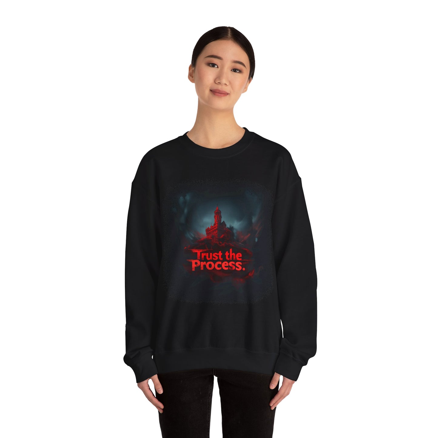 Unisex Heavy Blend™ Crewneck Sweatshirt - Trust The Process Horror