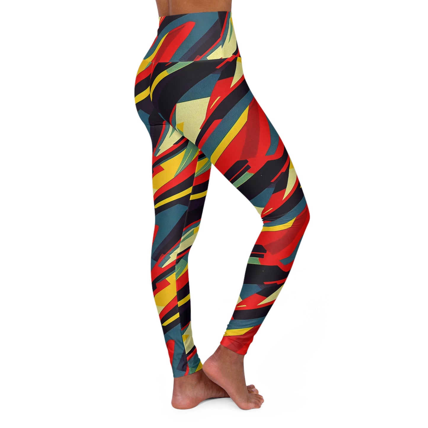 High Waisted Leggings - Pulp Galaxy Abstract