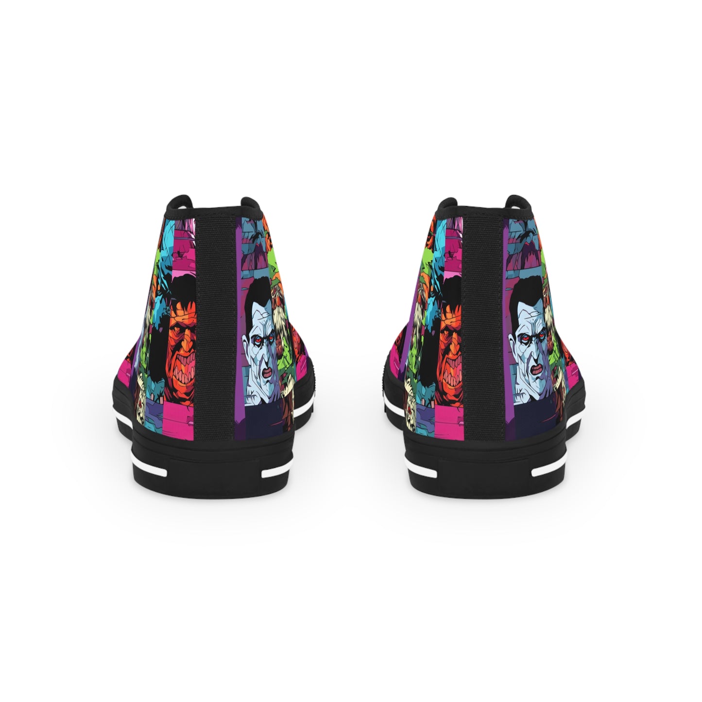 Men's High Top Sneakers - Spooky Monsters Anime Beta