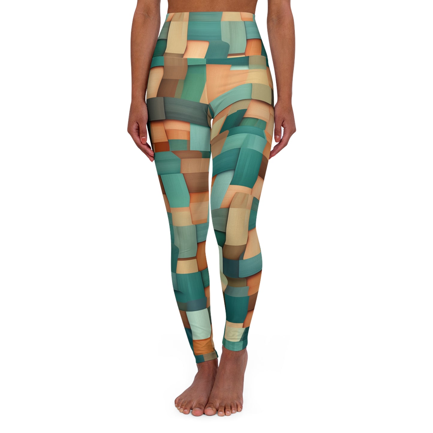 High Waisted Leggings - Euphemia Livorno Basketweave