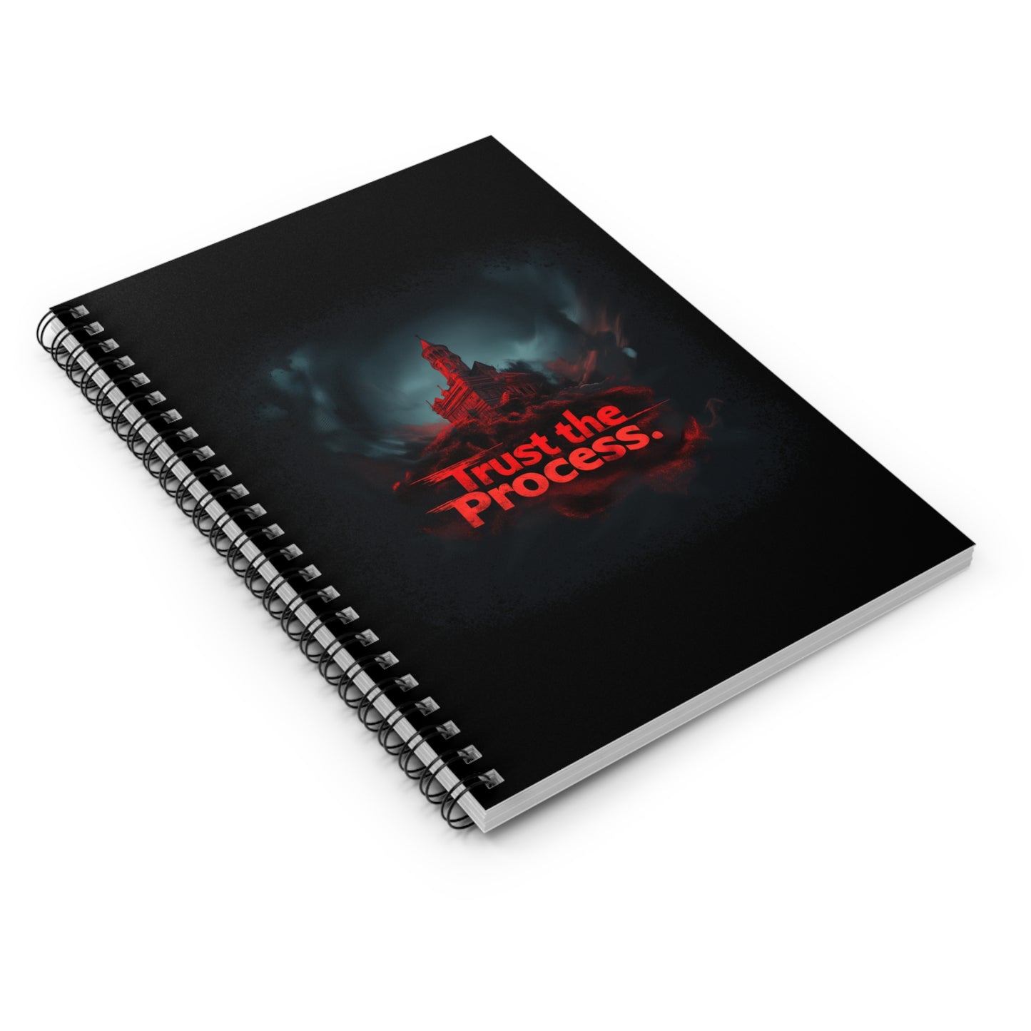 Spiral Notebook with Ruled Line - Trust The Process Horror