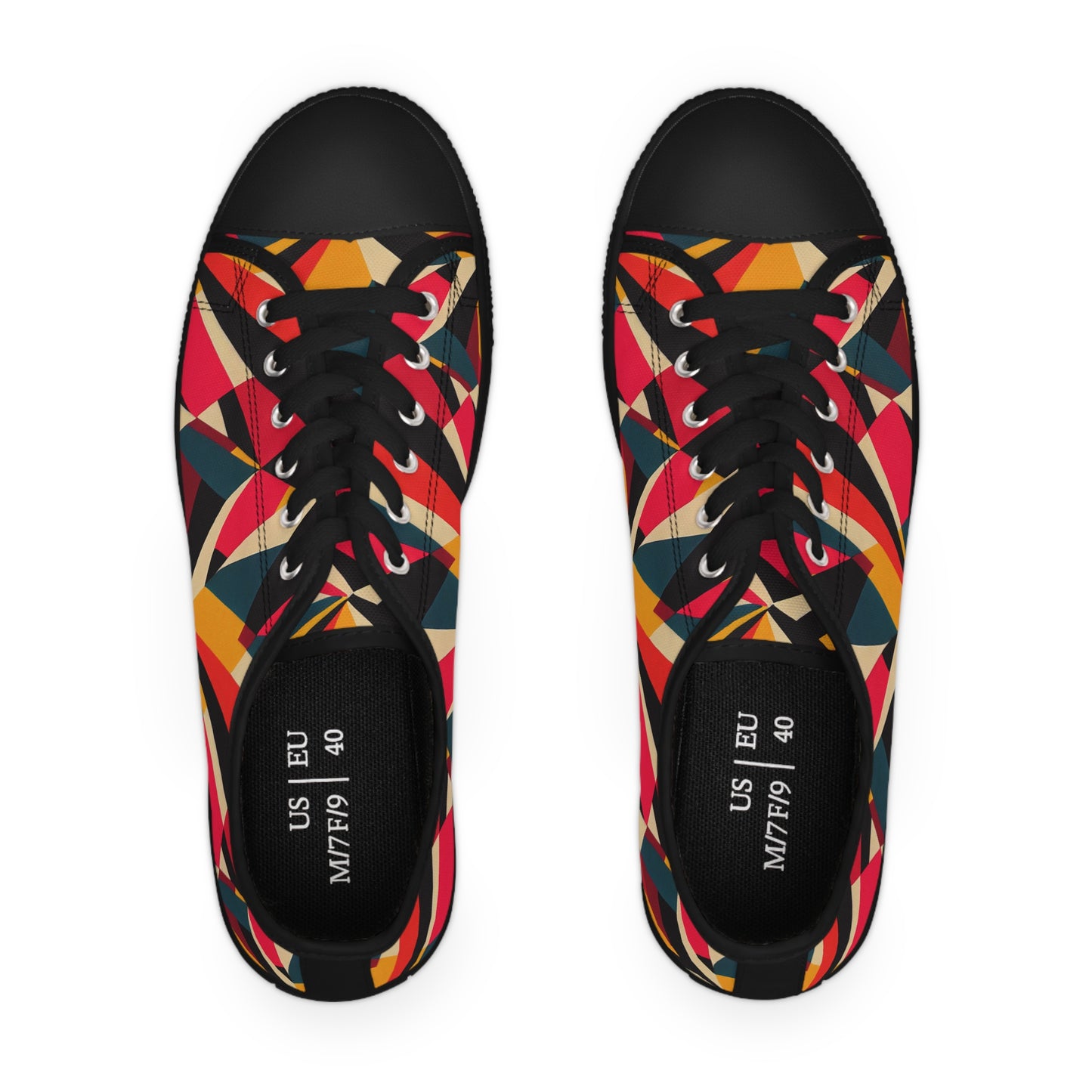 Women's Low Top Sneakers - Abstract Burst