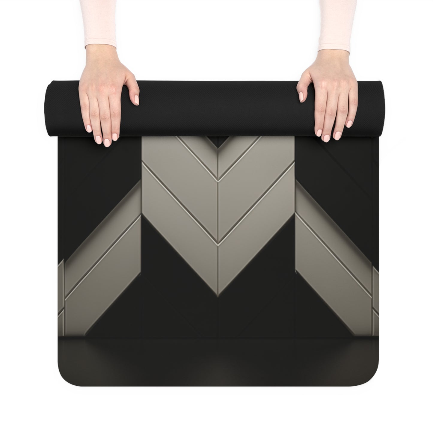 Rubber Yoga Mat- Chevrons for Aphrodite