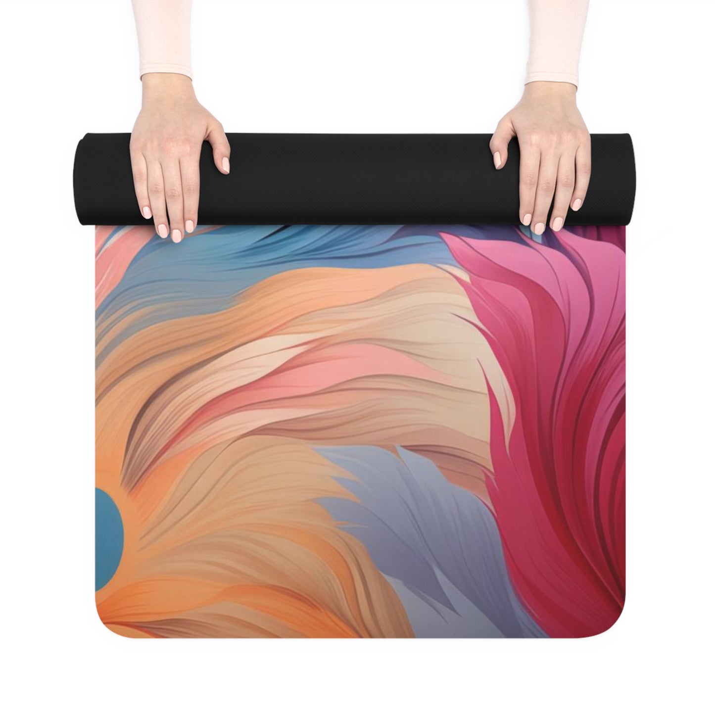 Rubber Yoga Mat- Bard Makarasana Retro Anime Abstract