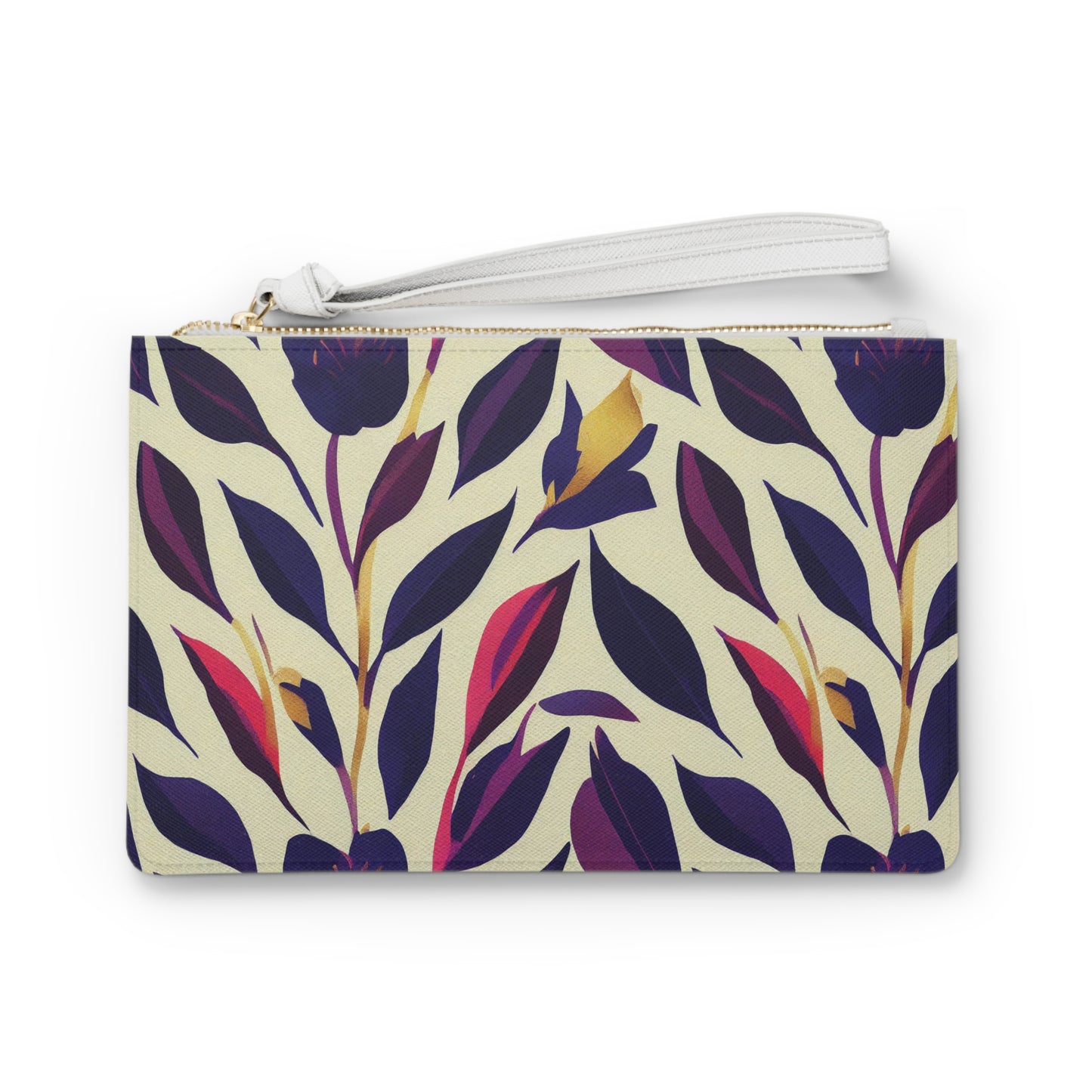 Violet Flourish Damask - Clutch