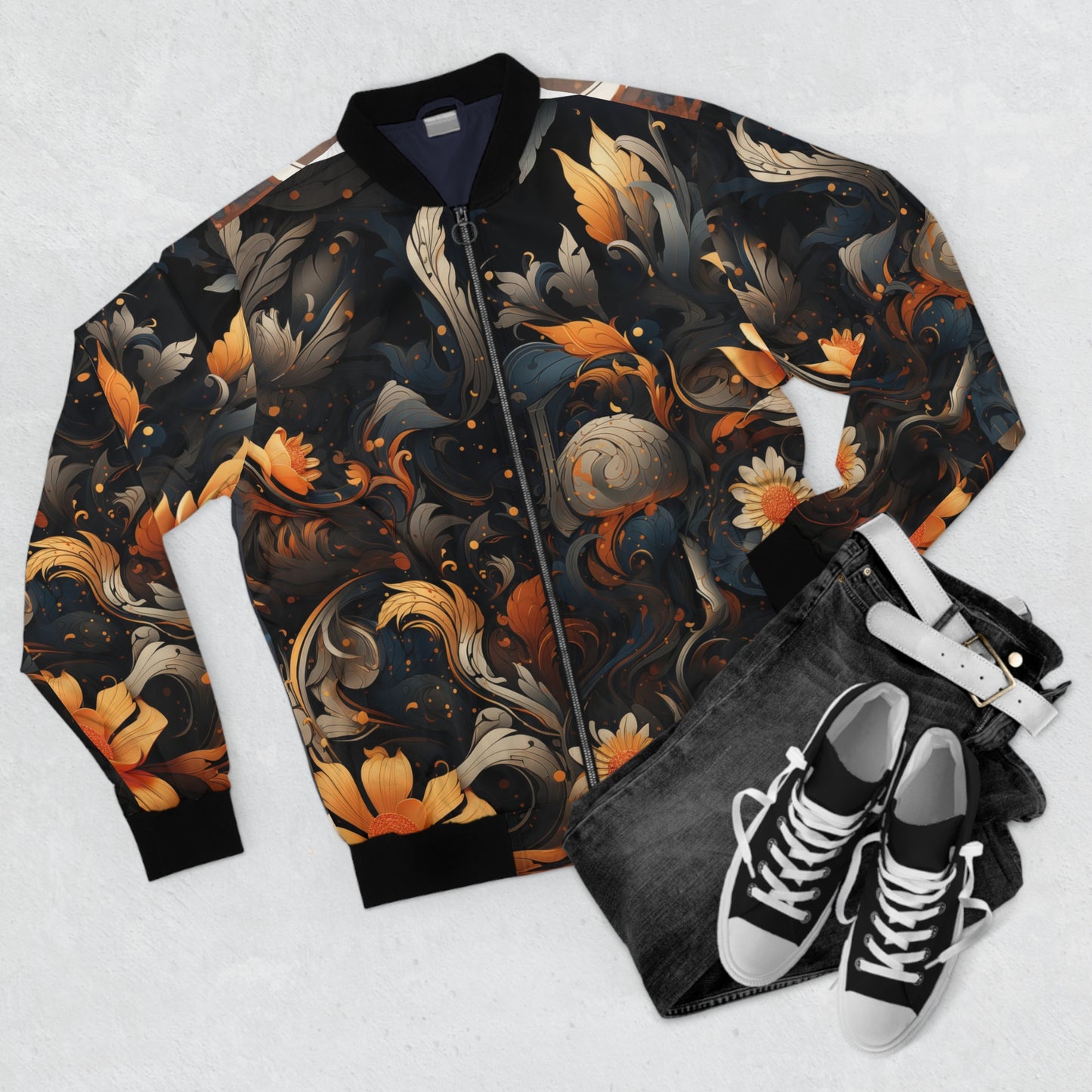 Men's Bomber Jacket - The Mandalorian Analytic Drawing