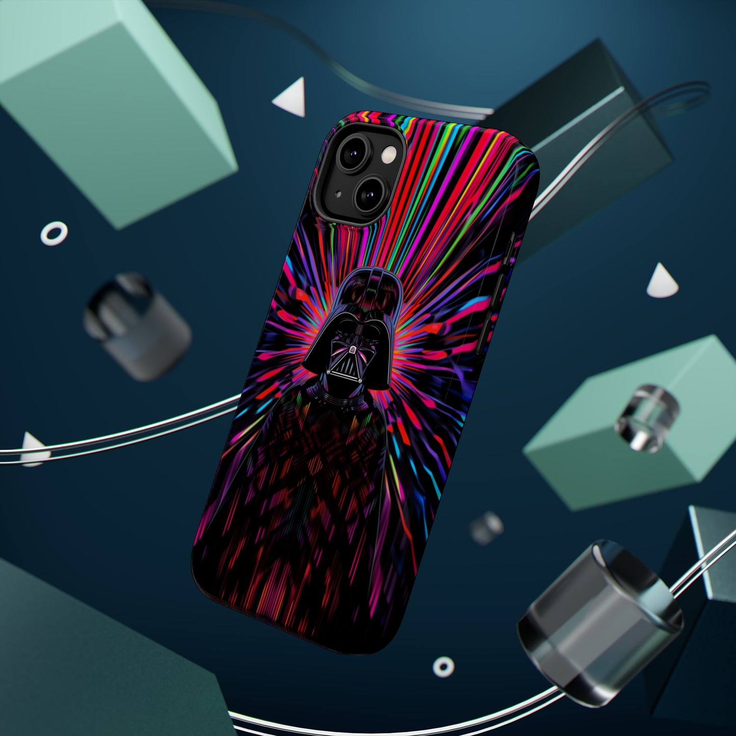MagSafe Tough iPhone Case - Darth Vader Op Art Vintage