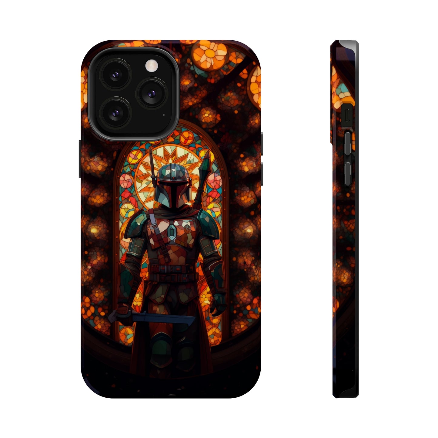 MagSafe Tough iPhone Case - The Mandalorian Catholic Stained Glass Window