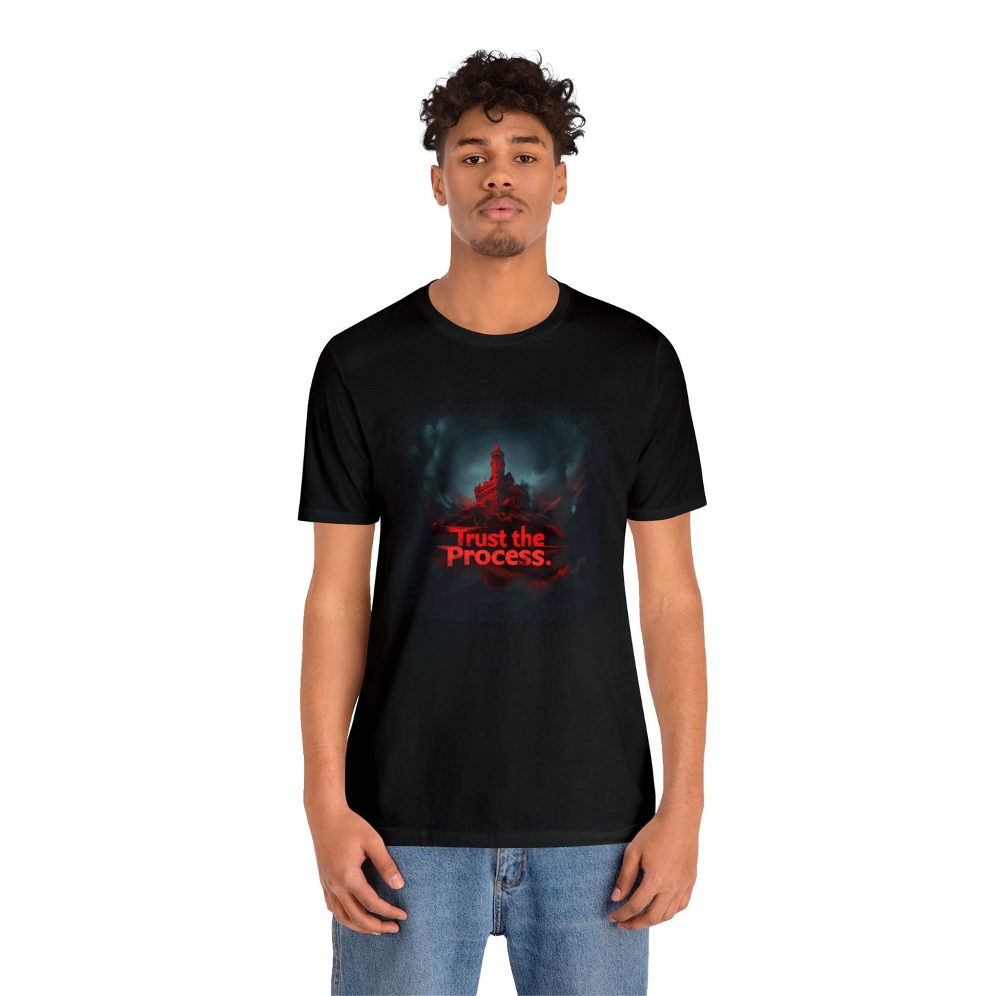 Unisex Jersey Short Sleeve Tee - Trust The Process Horror