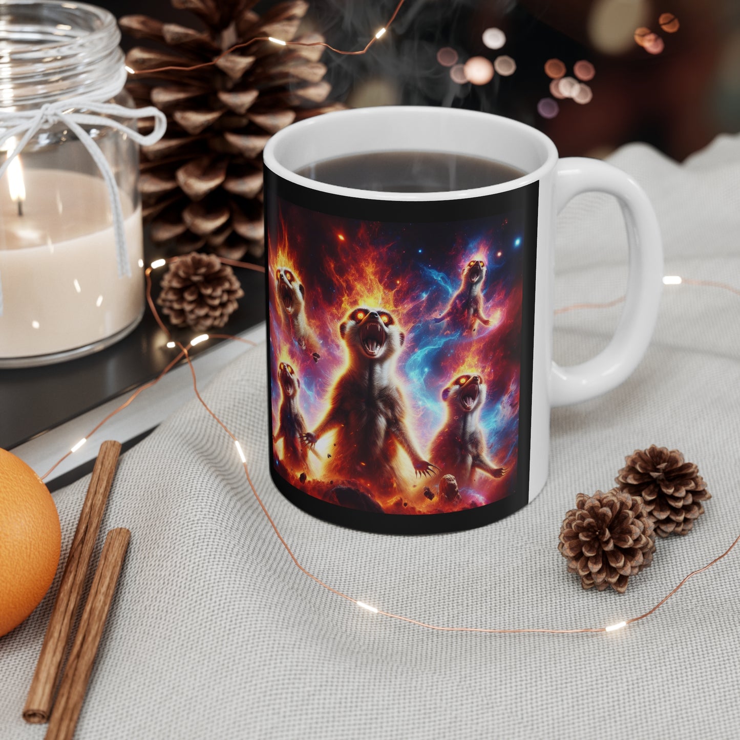 Ceramic Mug 11oz - Meerkat Cosmic Level