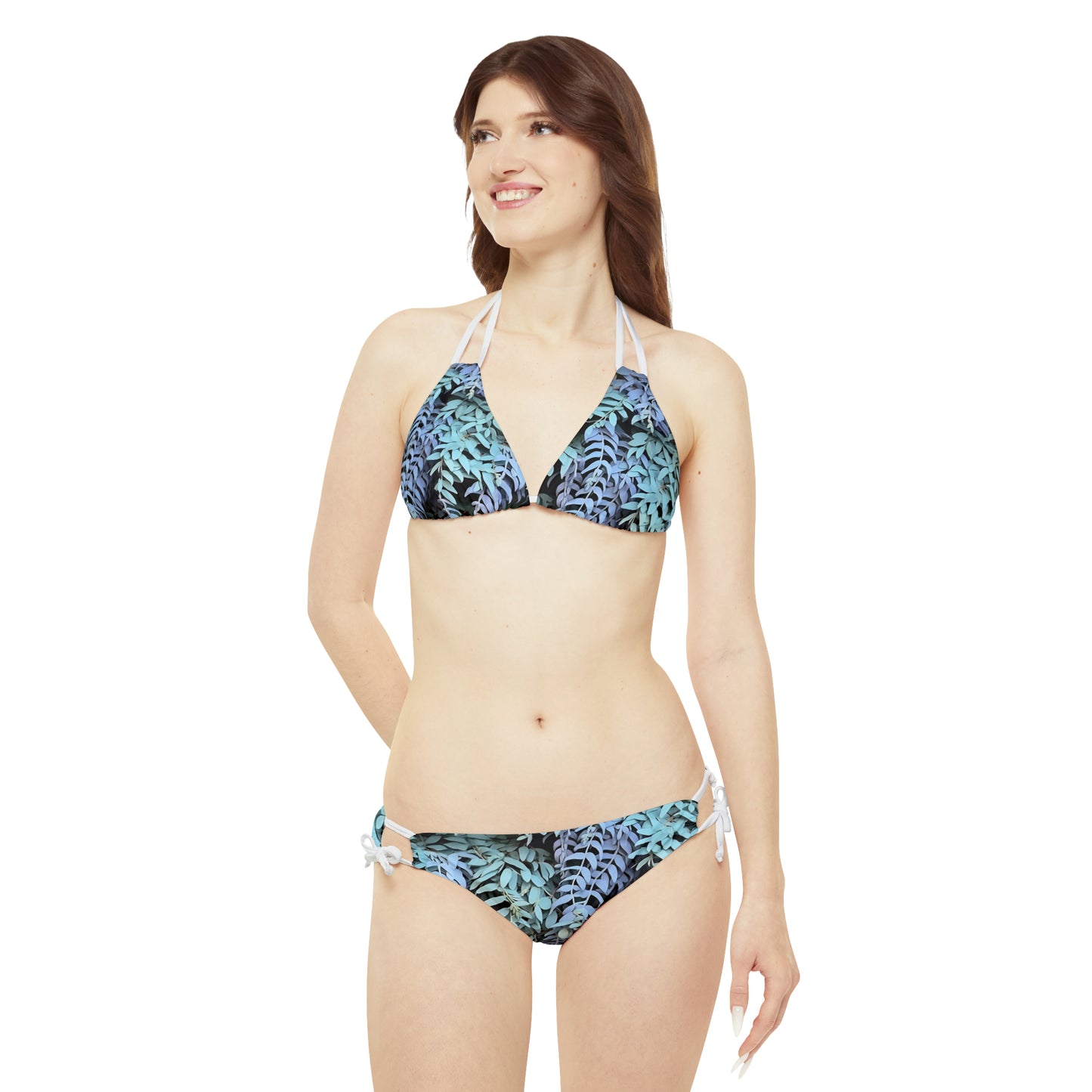 Strappy Bikini Set - Purple Sage, Purple Sage
