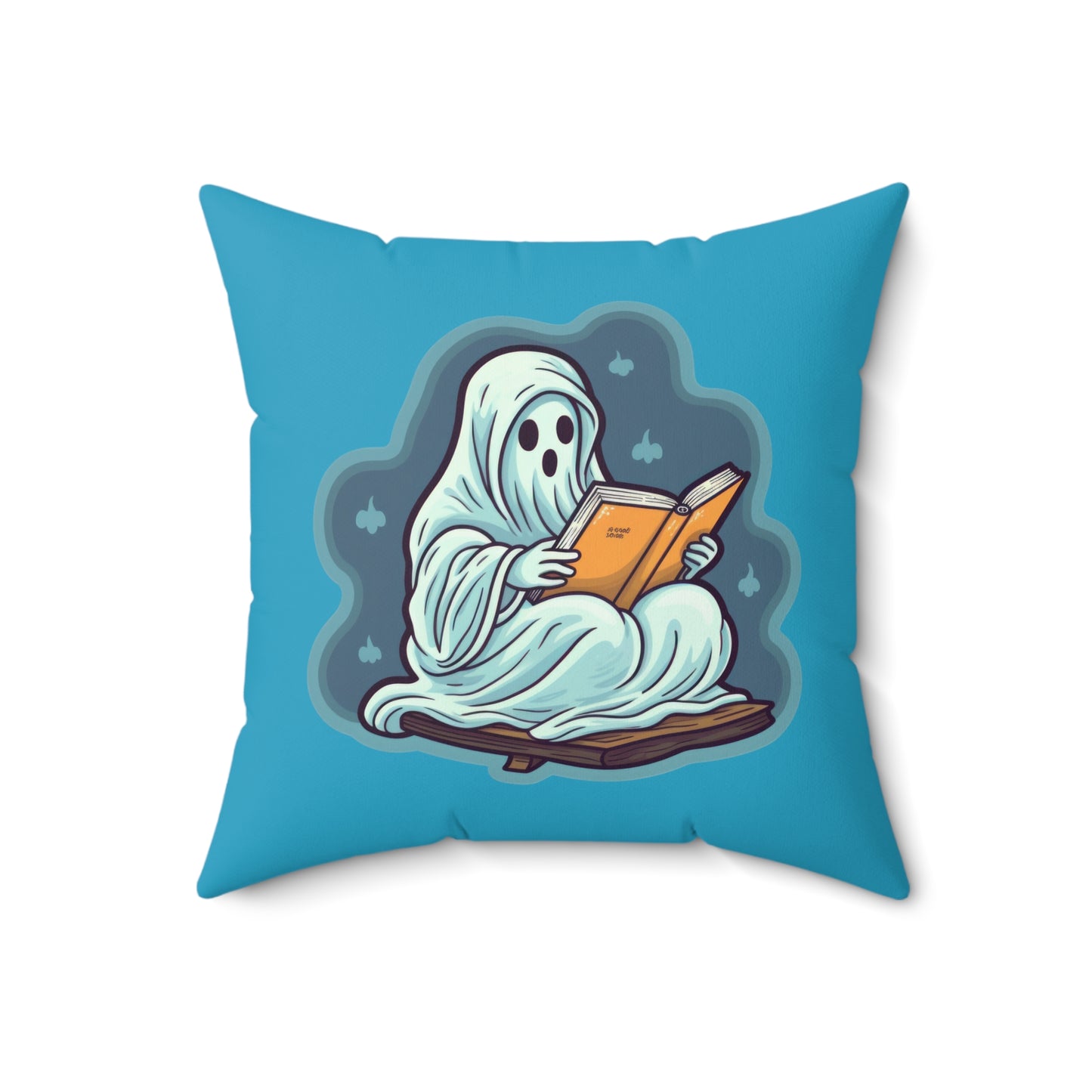 Bookish Ghost Pillow, Halloween Literary Pillow, Teacher's Halloween Present, Librarian Themed Pillow, Spooky Ghost Pillow