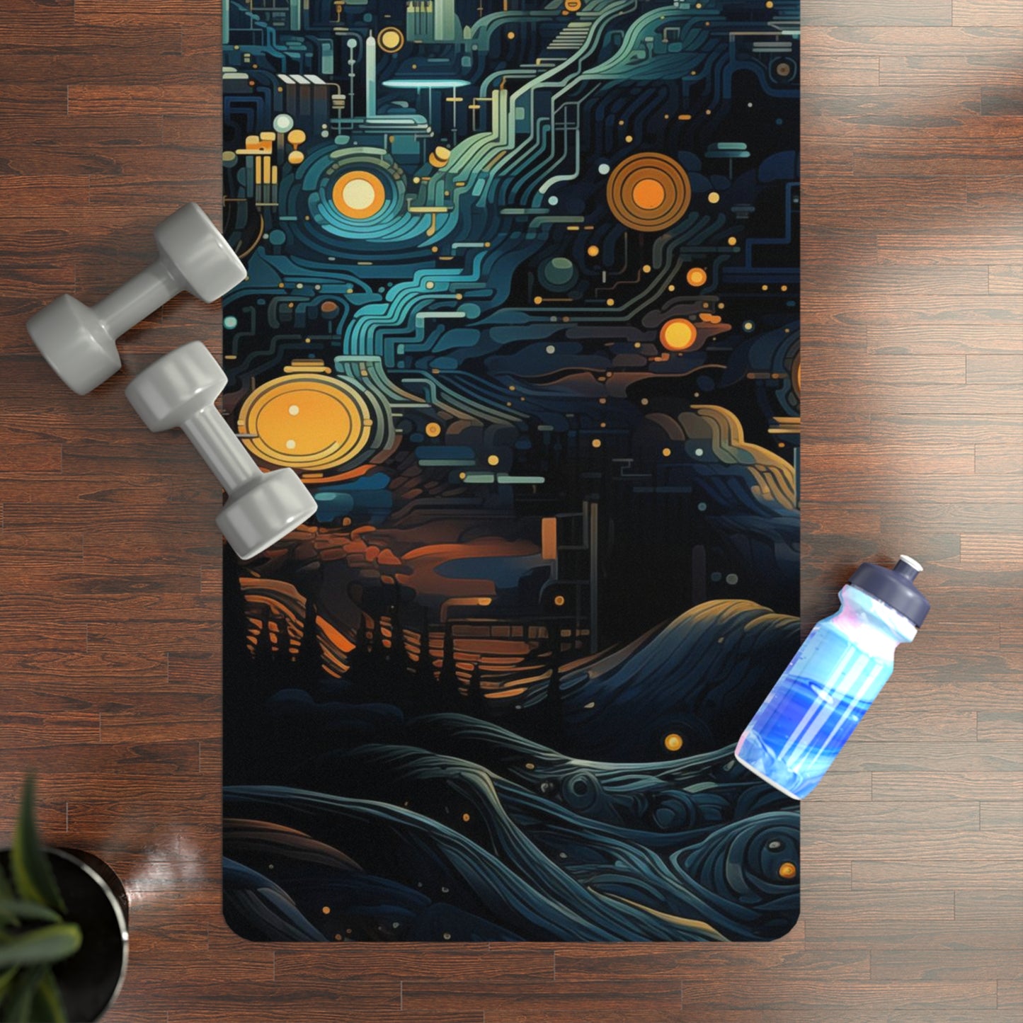 Rubber Yoga Mat- Hildegund Tadasana 8bit