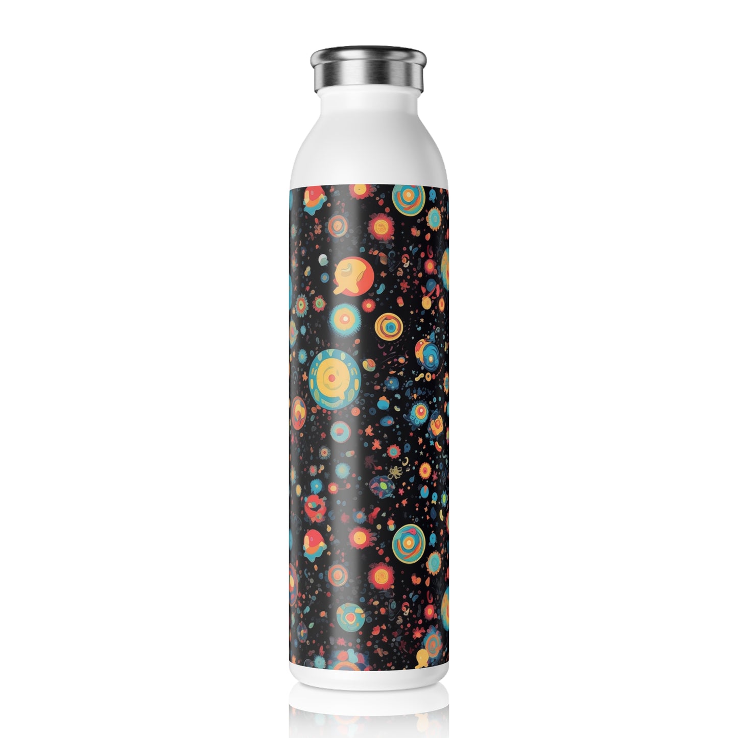 Slim Water Bottle - Peregrine Matsyasana 70s Sci Fi Nebula
