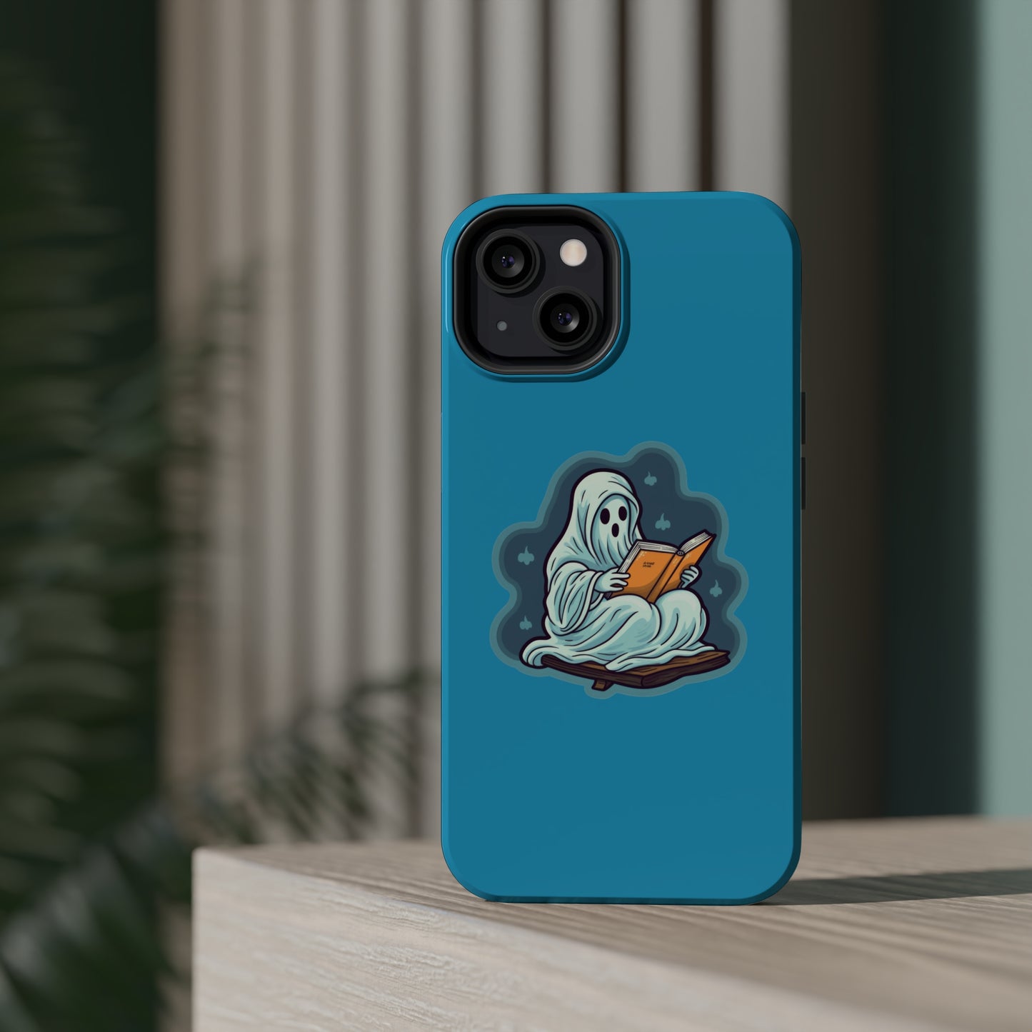 Bookish Ghost Phone Case, Halloween Literary iPhone Case, Teacher's Halloween Present, Librarian Themed Phone Case, Spooky Ghost iPhone Case