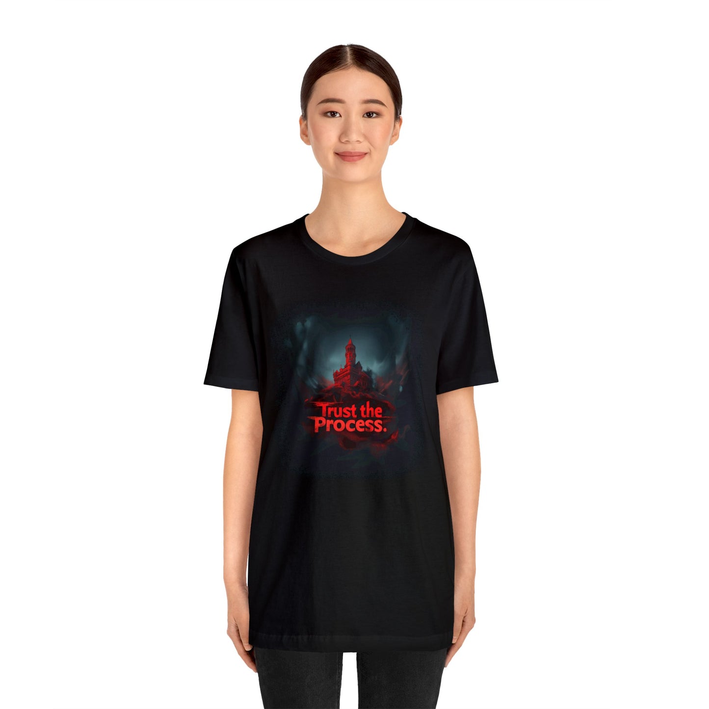 Unisex Jersey Short Sleeve Tee - Trust The Process Horror