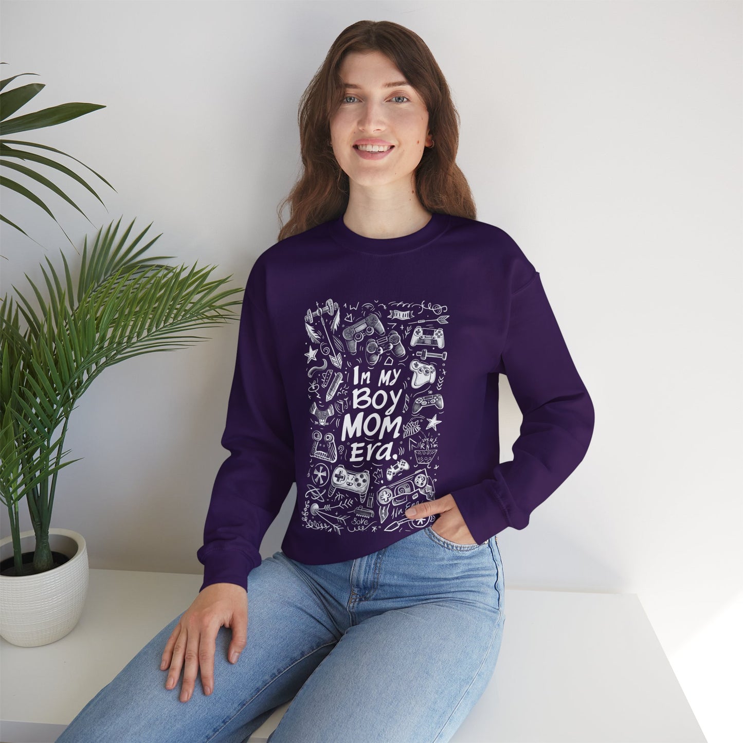 Unisex Heavy Blend™ Crewneck Sweatshirt - In My Boy Mom Era - Gamer