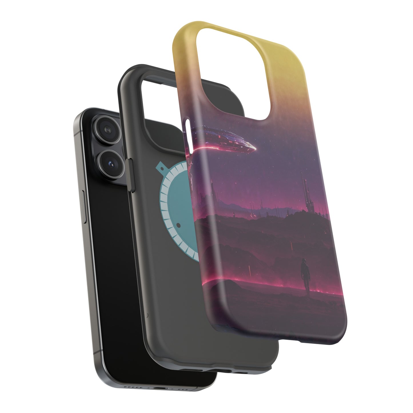 MagSafe Tough iPhone Case - "Cosmic Cyberpunk"