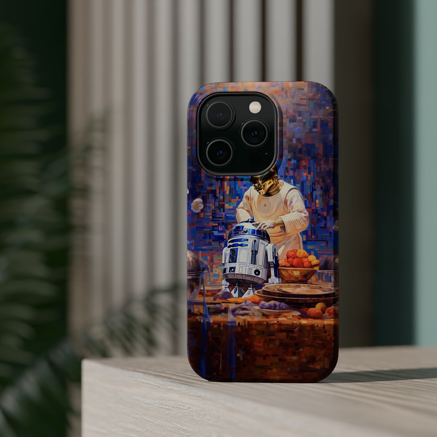 MagSafe Tough iPhone Case - R2D2Baking in the kitchen wearing an apron
