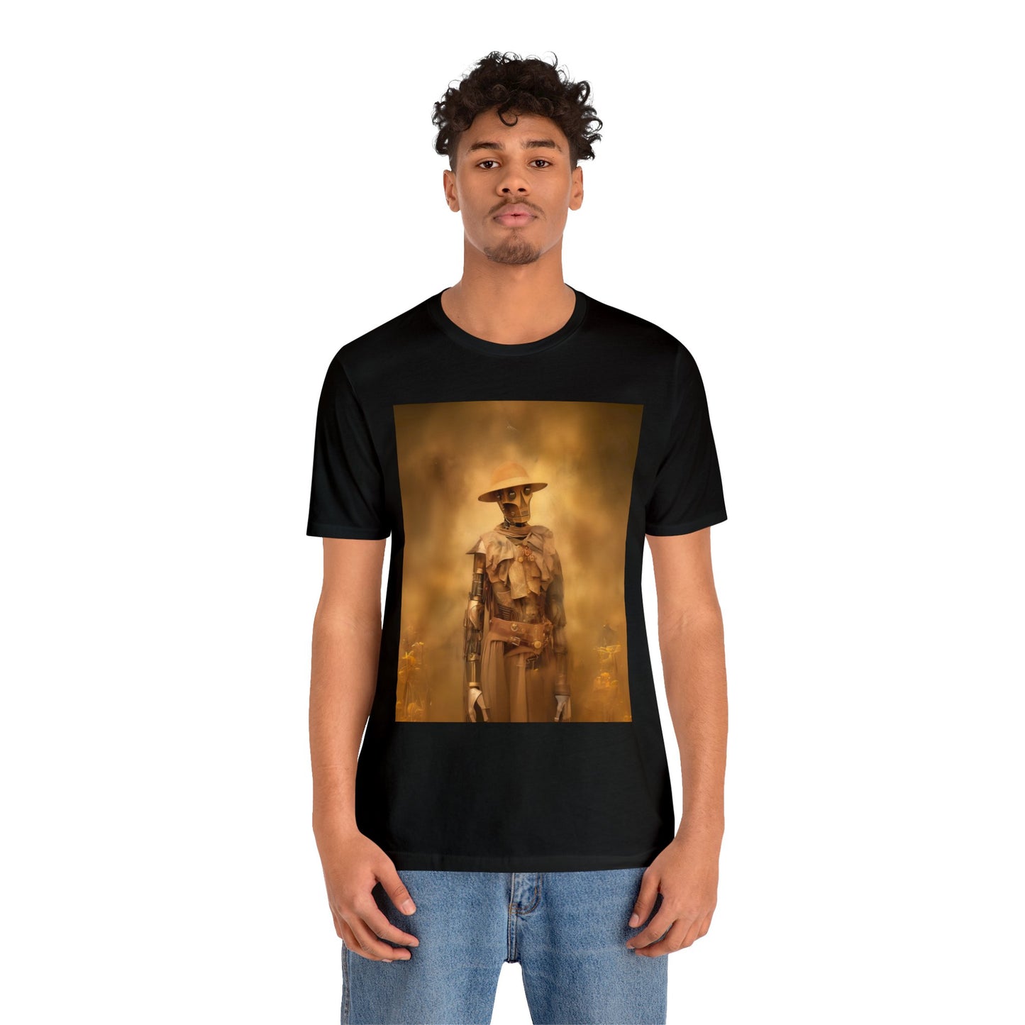 Unisex Jersey Short Sleeve Tee - C3P0Wild West Photography Sepia Vintage Film