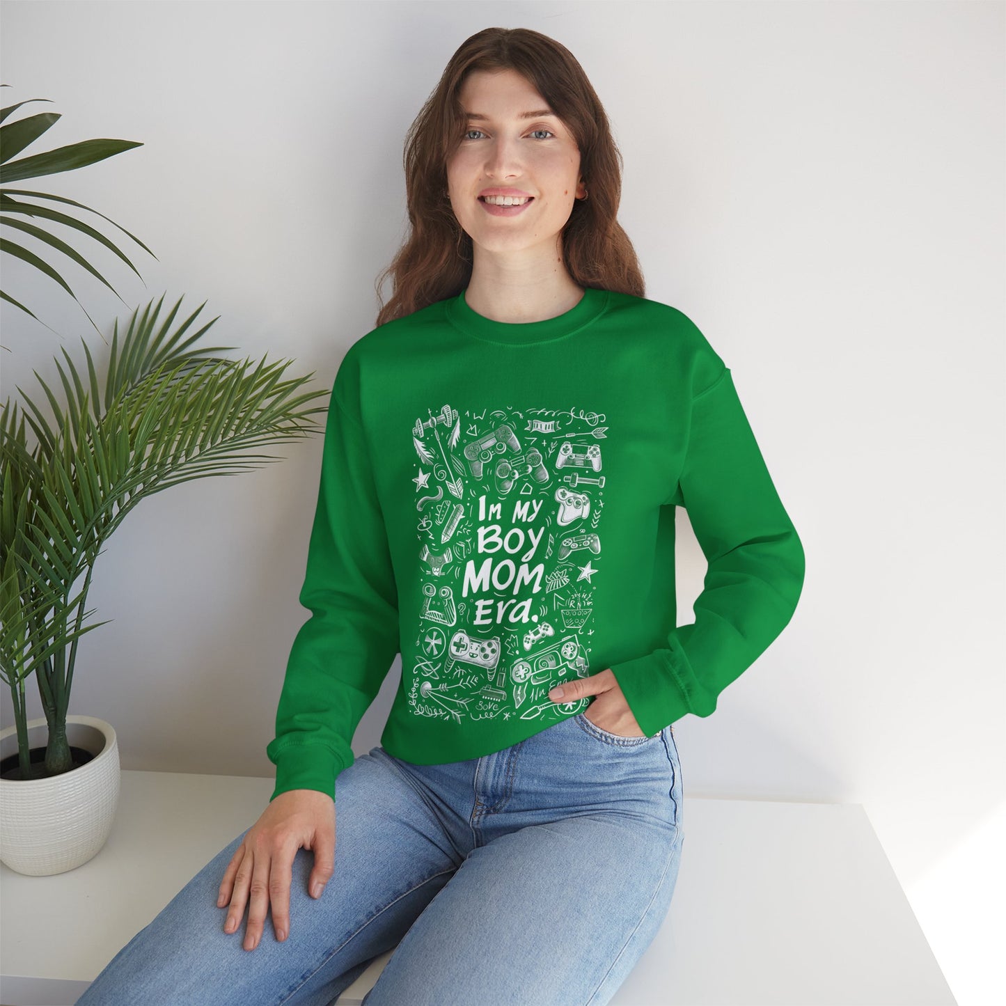 Unisex Heavy Blend™ Crewneck Sweatshirt - In My Boy Mom Era - Gamer