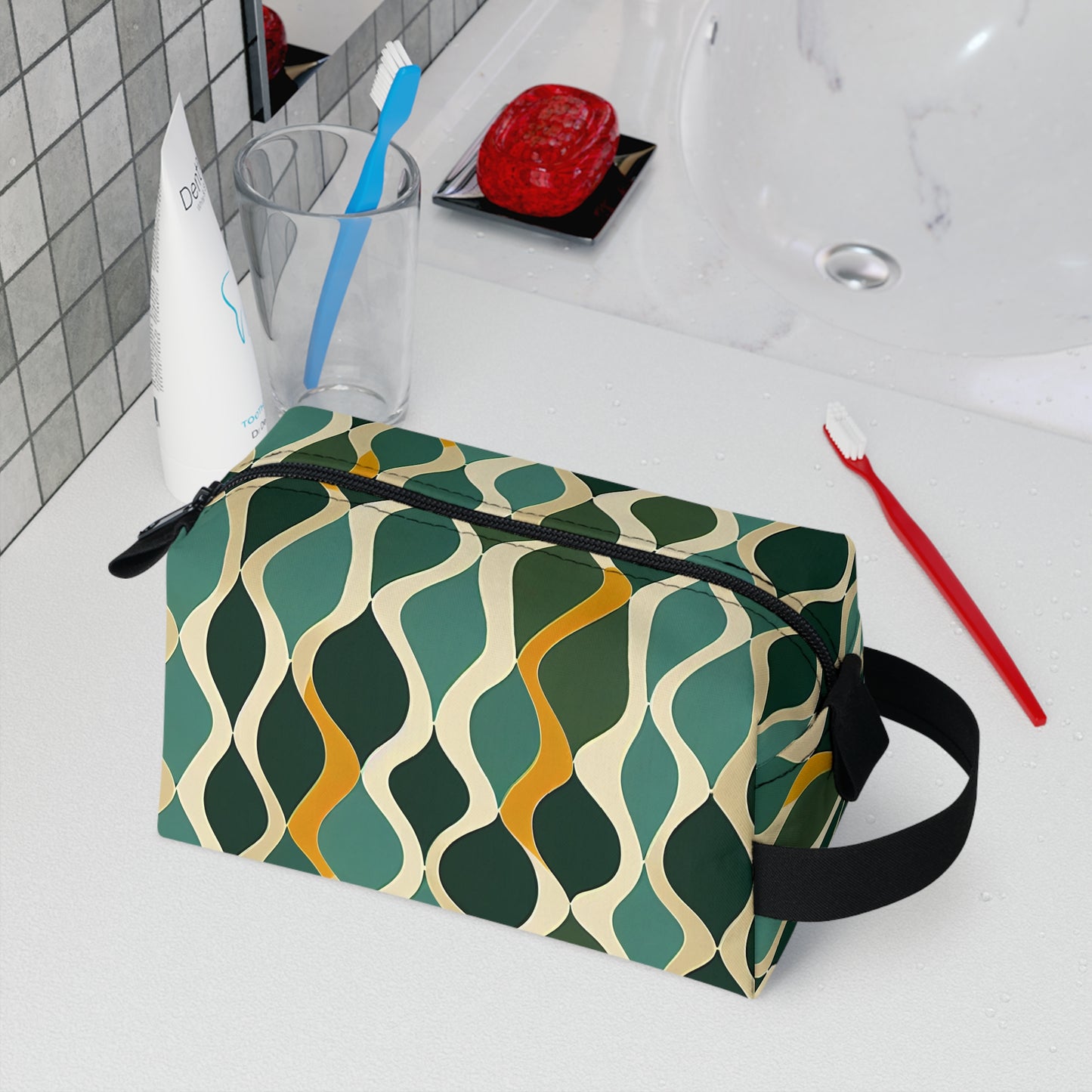 Toiletry Bag - Deco Aqua Ringlets