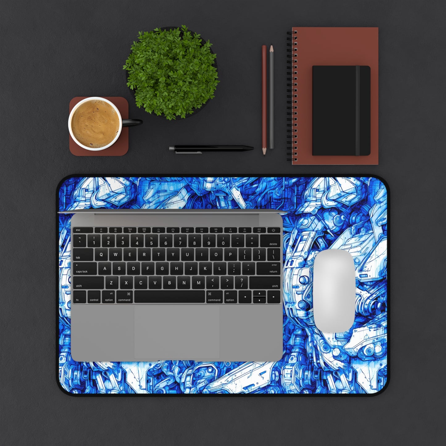 Desk Mat - Mecha Blueprint