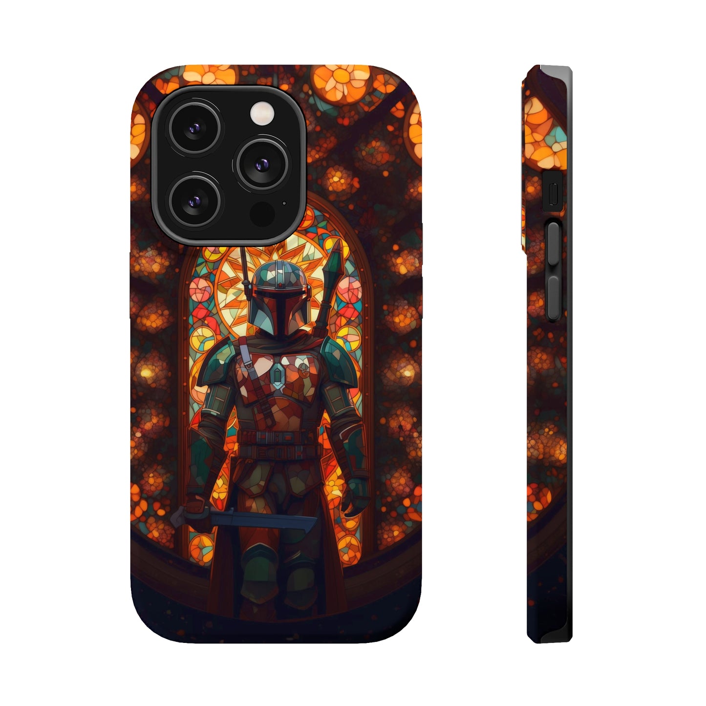 MagSafe Tough iPhone Case - The Mandalorian Catholic Stained Glass Window