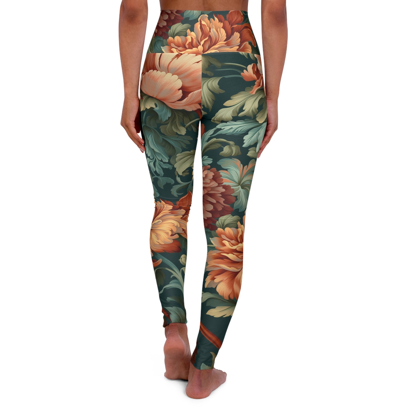 High Waisted Leggings - Sun Grasse Floral