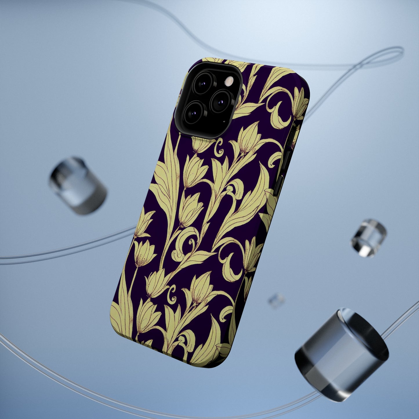 MagSafe Tough iPhone Case - Baroque Blossom Damask
