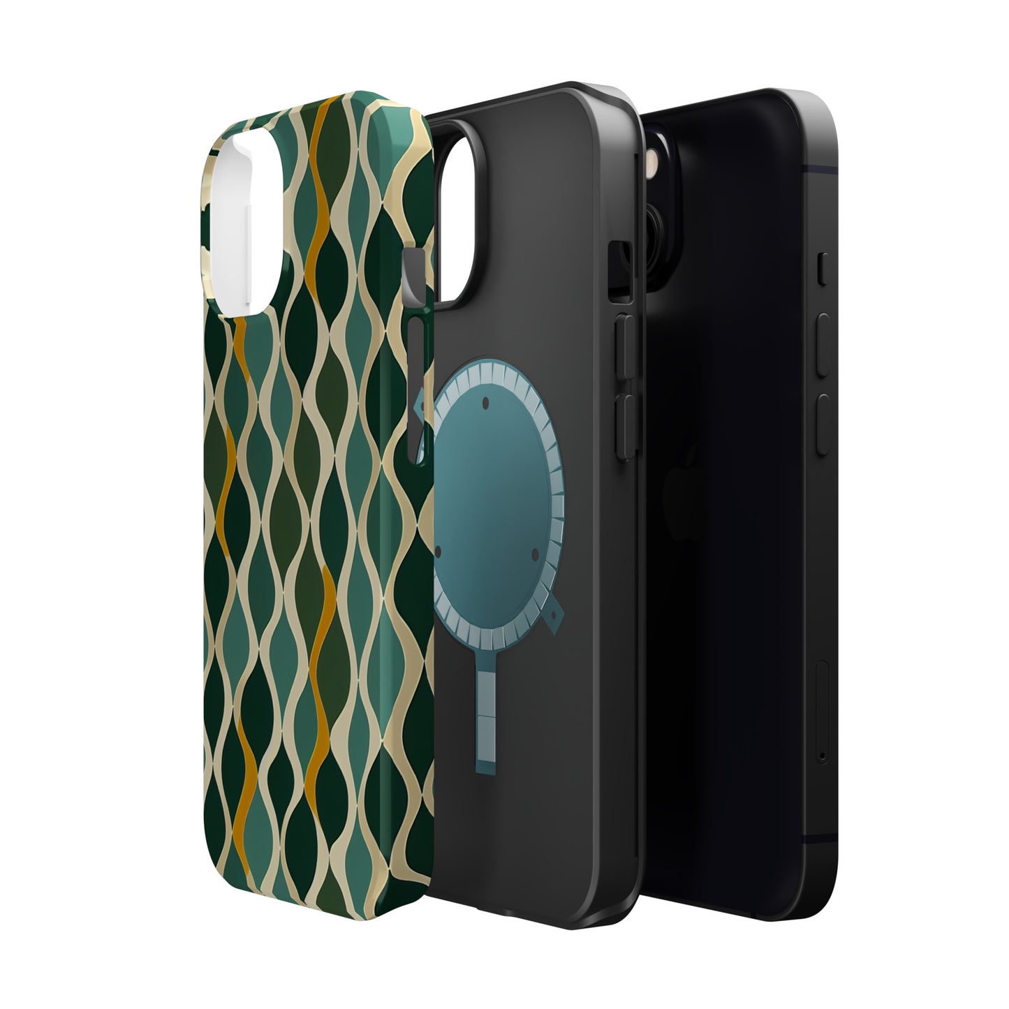 MagSafe Tough iPhone Case - Deco Aqua Ringlets.png