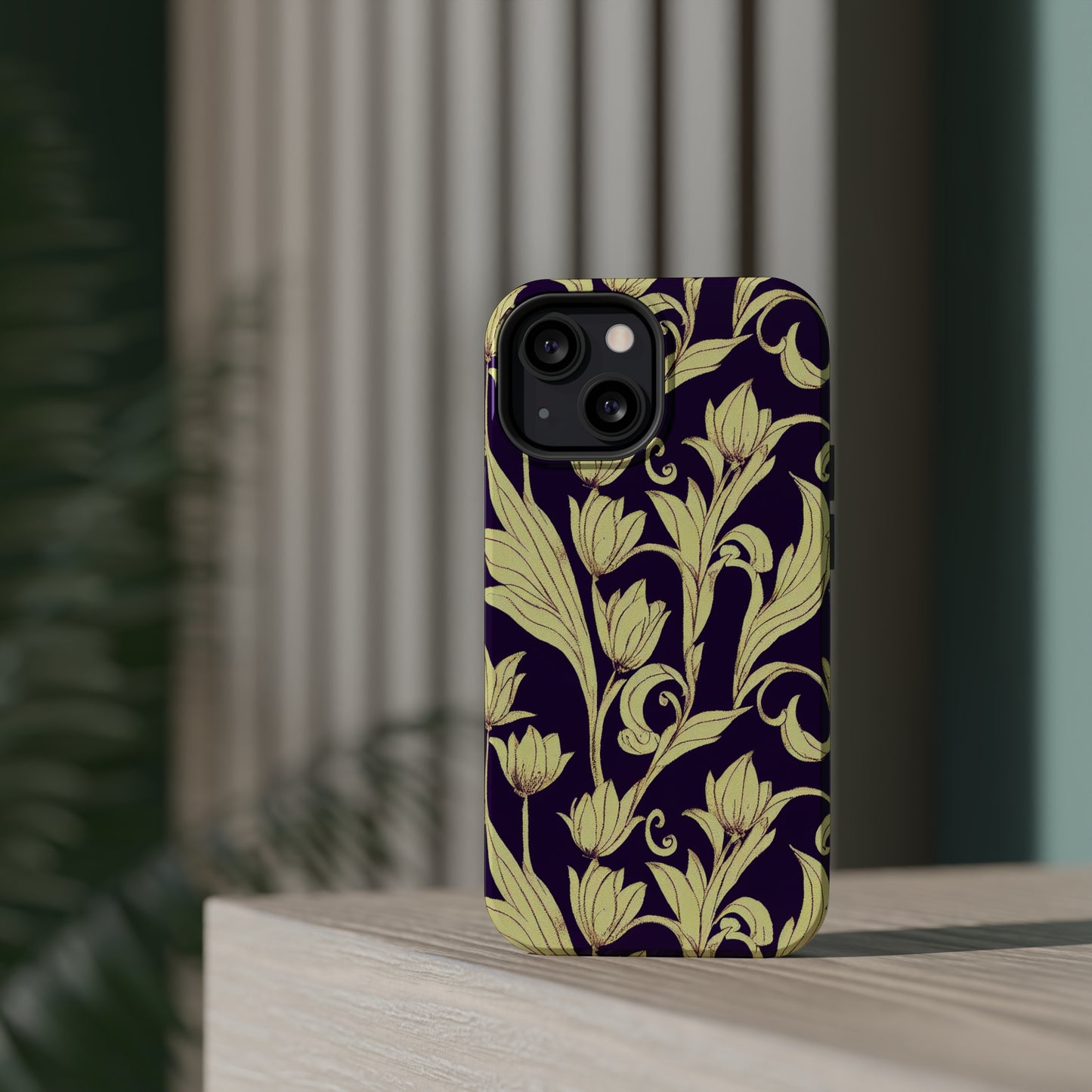 MagSafe Tough iPhone Case - Baroque Blossom Damask