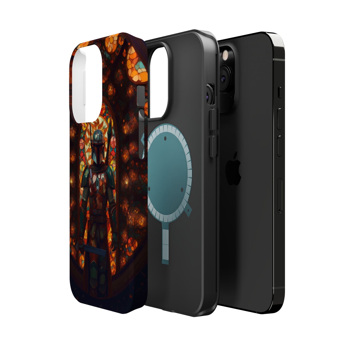 MagSafe Tough iPhone Case - The Mandalorian Catholic Stained Glass Window