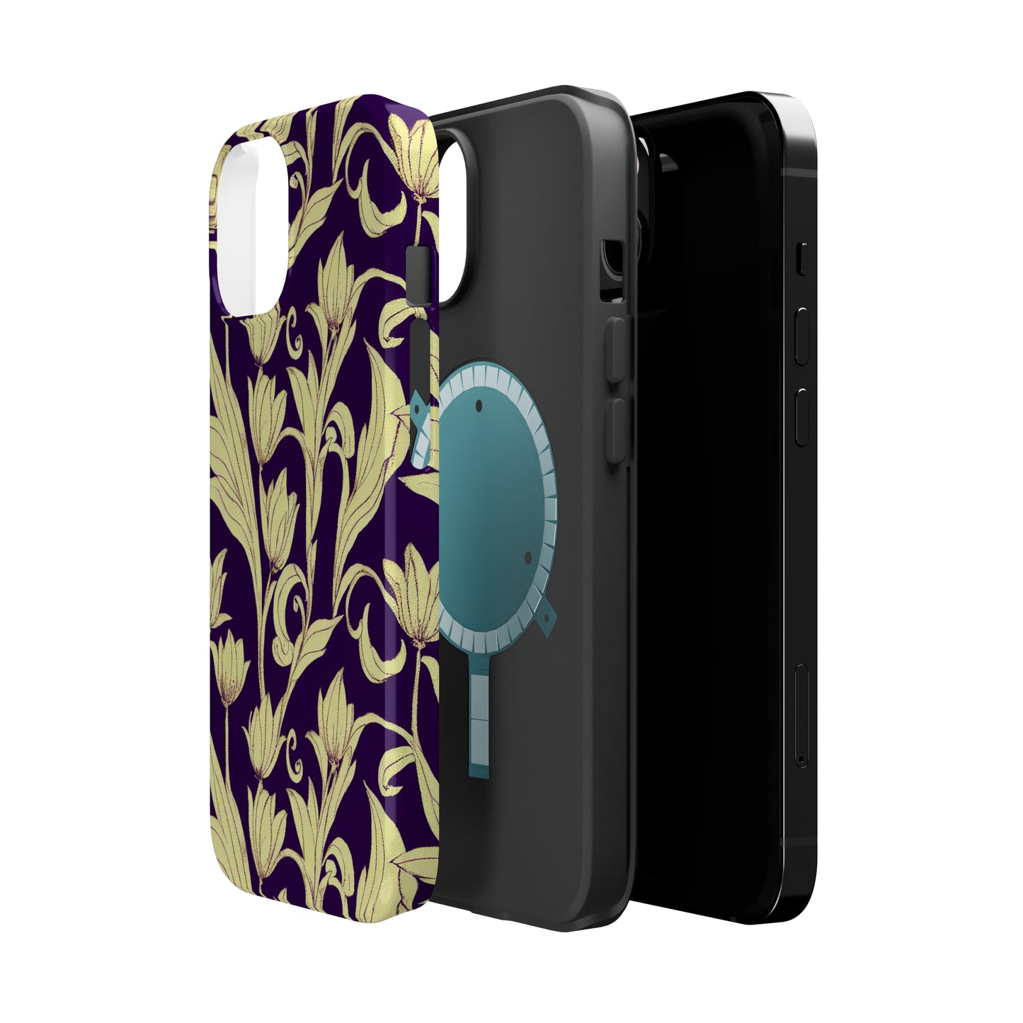 MagSafe Tough iPhone Case - Baroque Blossom Damask