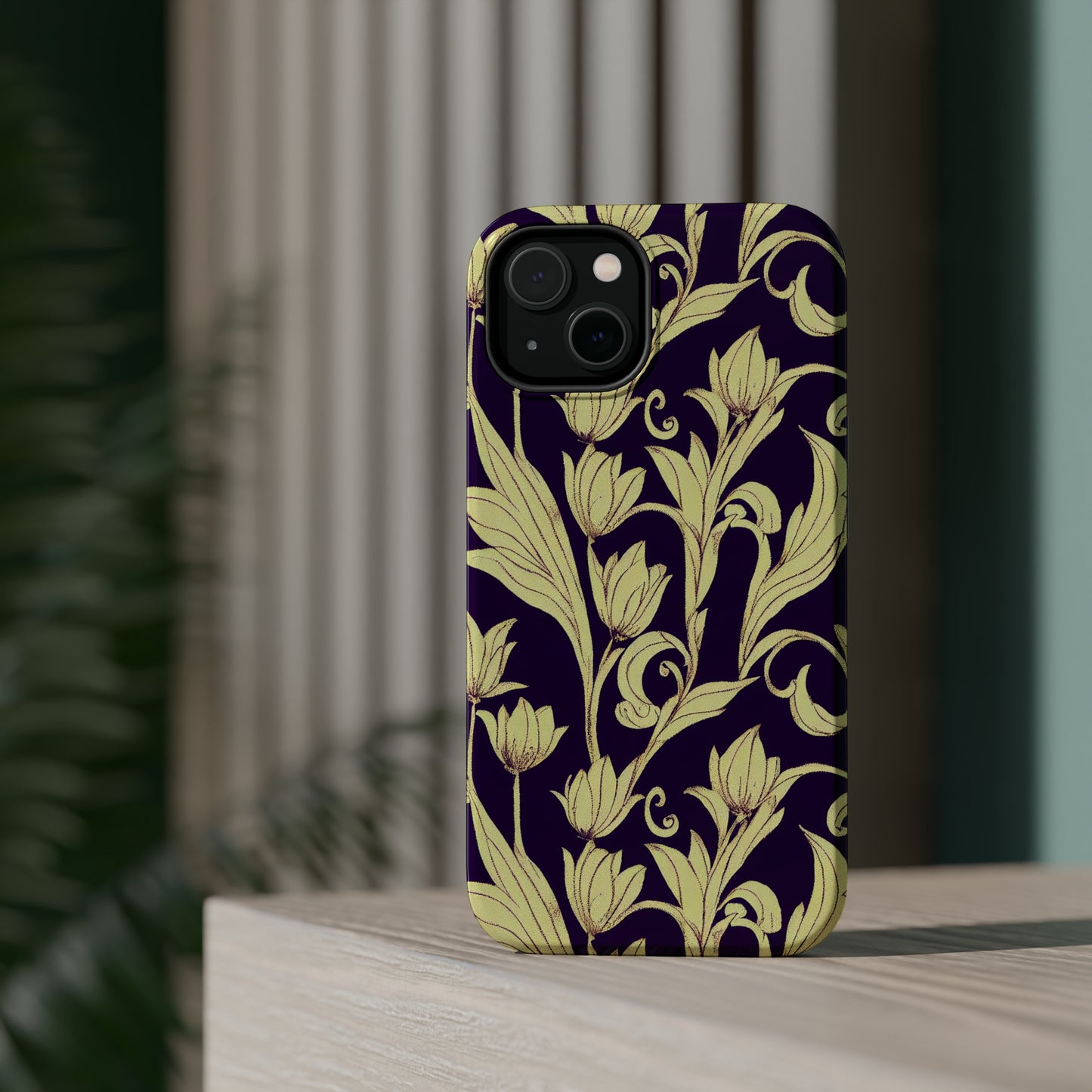 MagSafe Tough iPhone Case - Baroque Blossom Damask