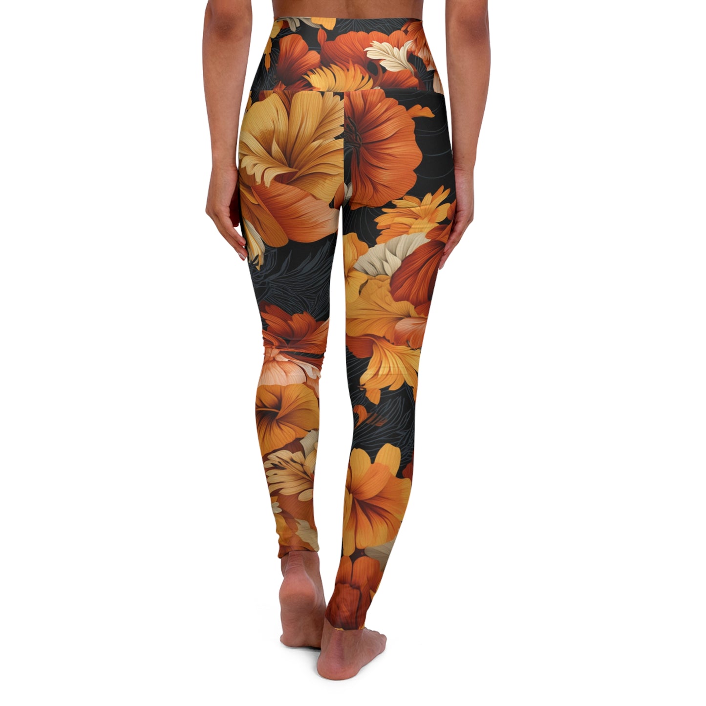 High Waisted Leggings - Velazquezian Castille