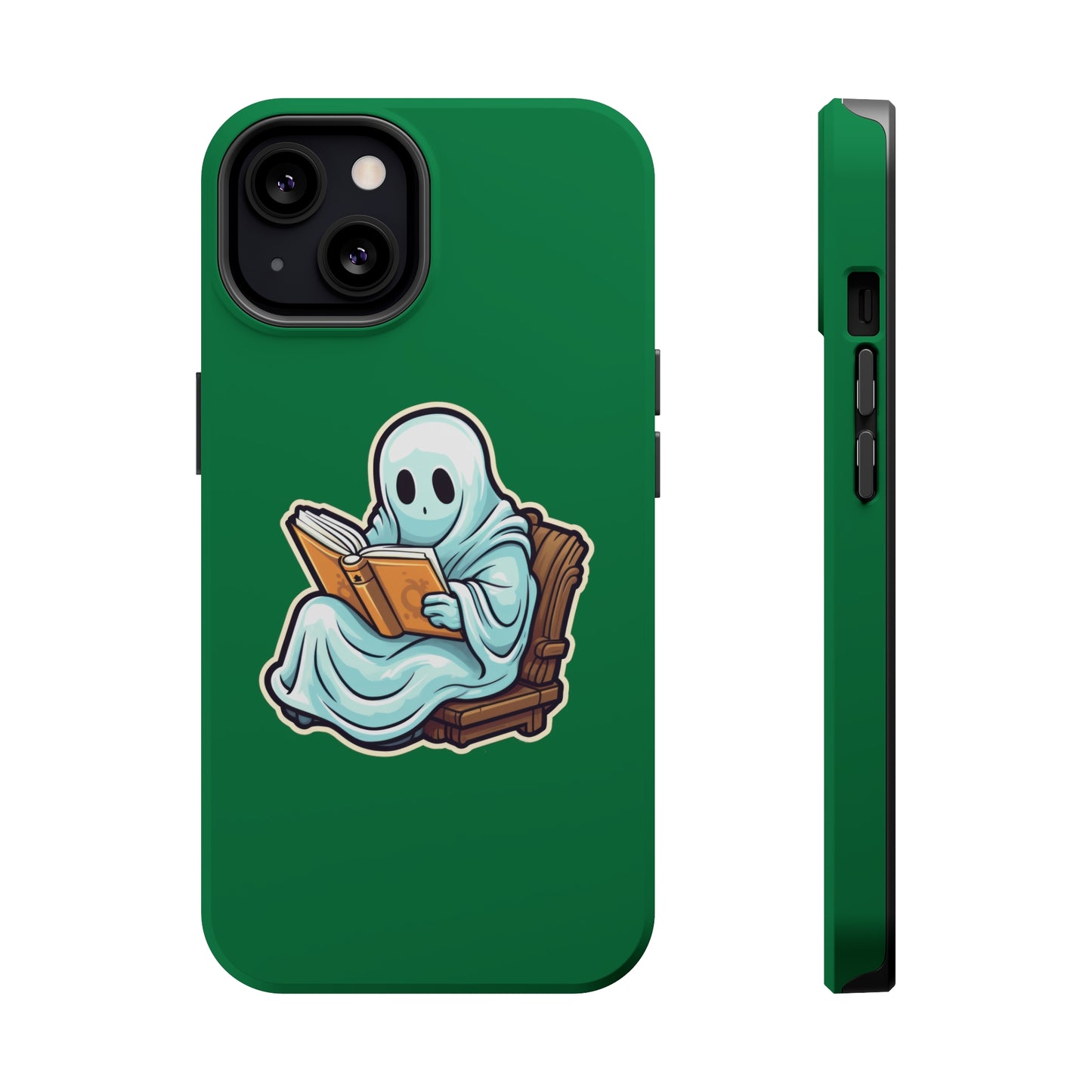 Ghost Reading Books iPhone Case, Halloween Teacher Gift, Librarian, Ghost, Halloween MagSafe Tough iPhone Case