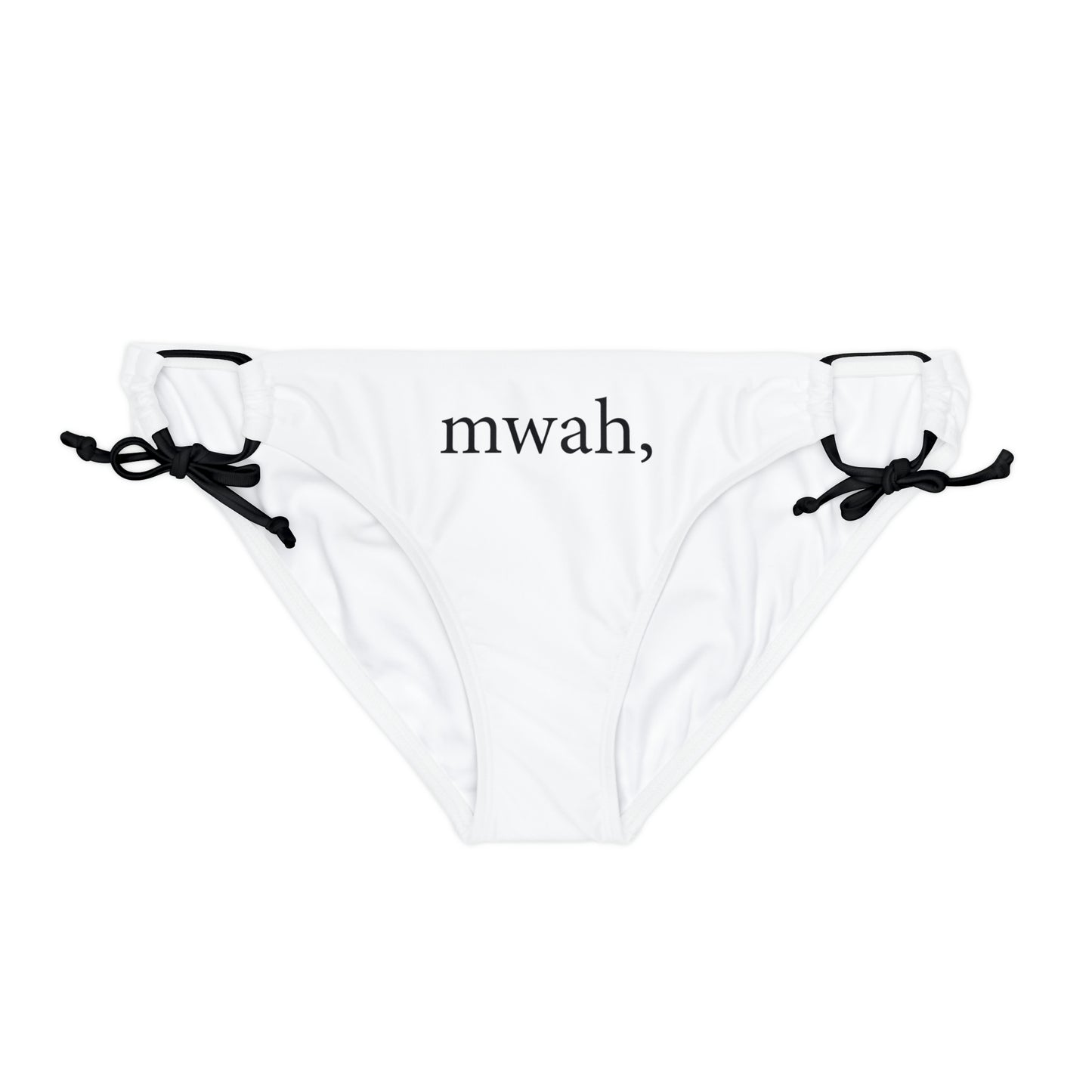 Loop Tie Side Bikini Bottom (AOP) - mwah, no bars.