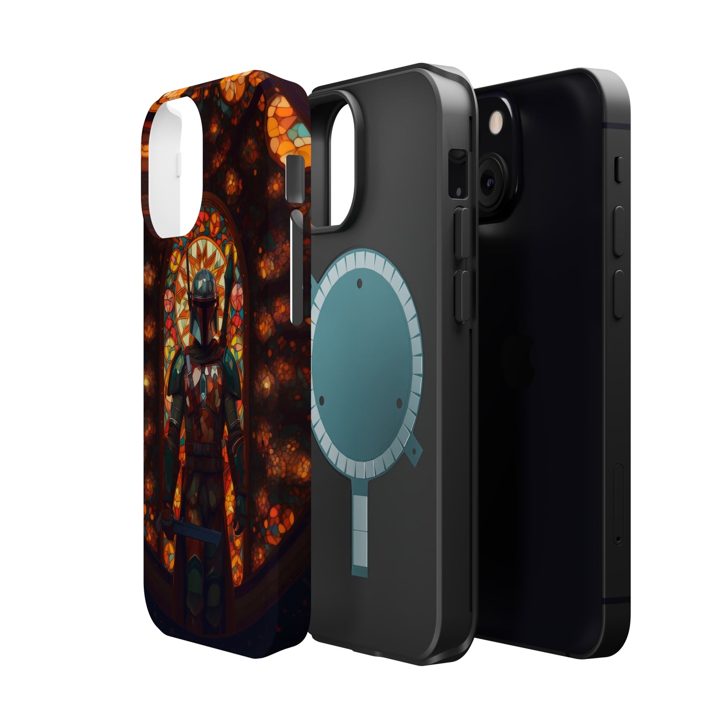 MagSafe Tough iPhone Case - The Mandalorian Catholic Stained Glass Window