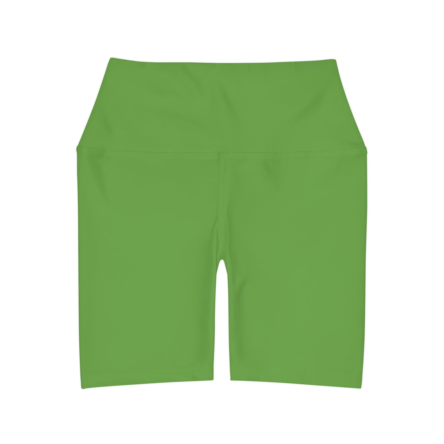 High Waisted Yoga Shorts | GYAT TFOH | White on Green