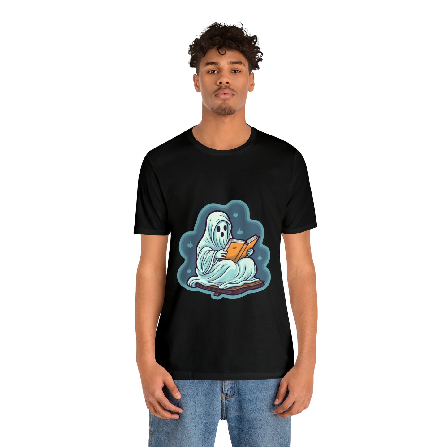 Bookish Ghost Tee, Halloween Literary Tee, Teacher's Halloween Present, Librarian Themed Tee, Spooky Ghost Tee