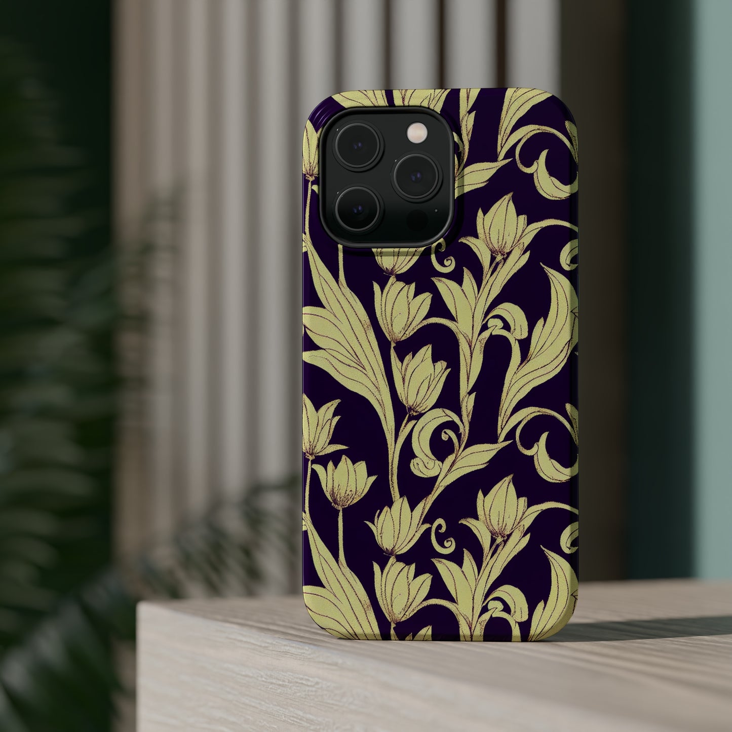 MagSafe Tough iPhone Case - Baroque Blossom Damask