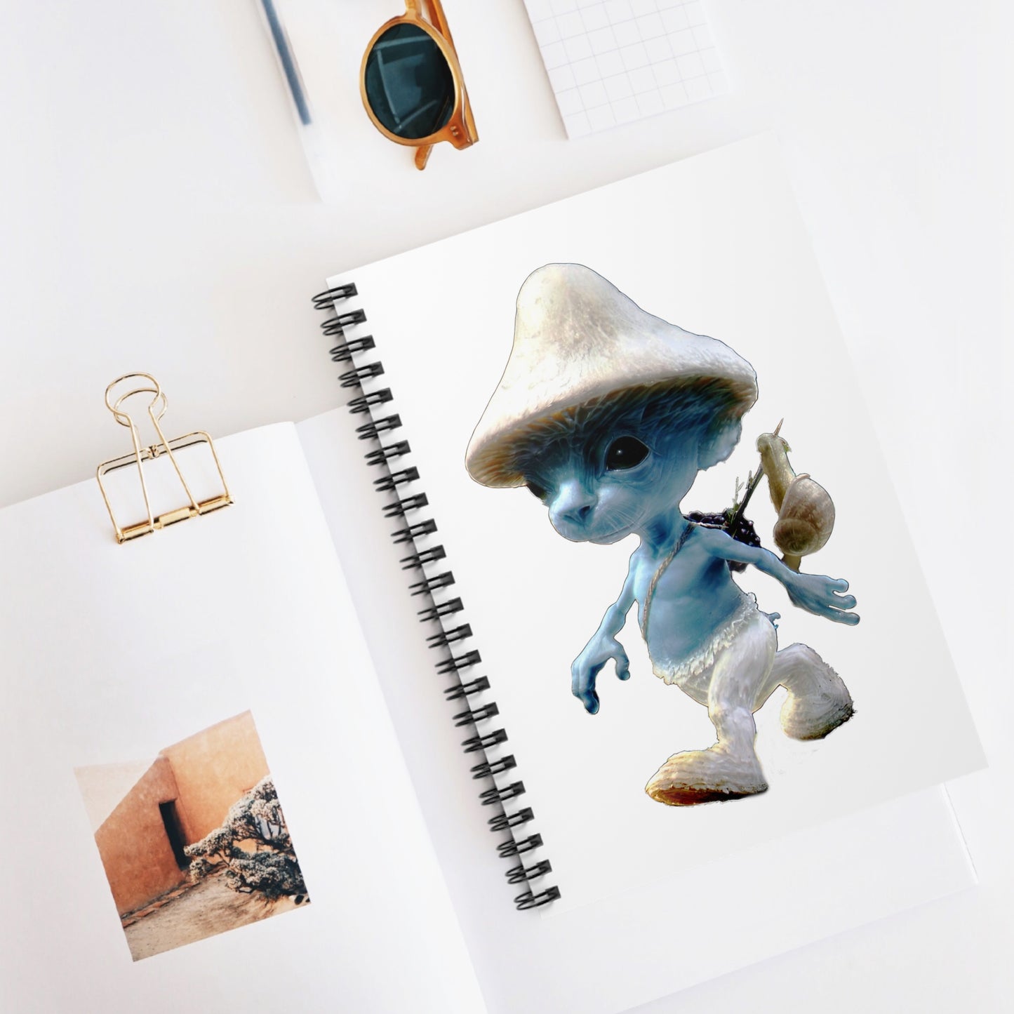 Spiral Notebook with Ruled Line - SmurfCat WeLiveWeLoveWeLie