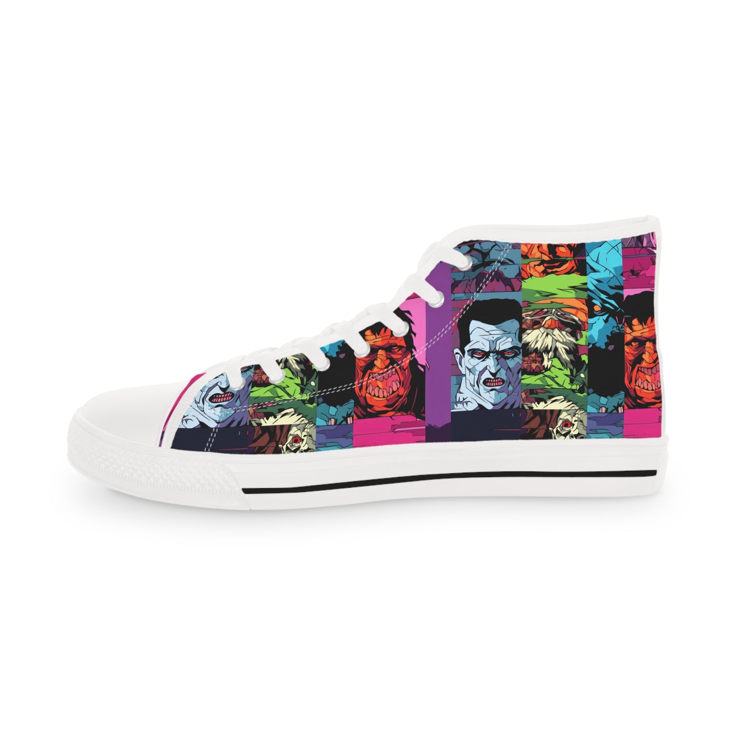 Men's High Top Sneakers - Spooky Monsters Anime Beta